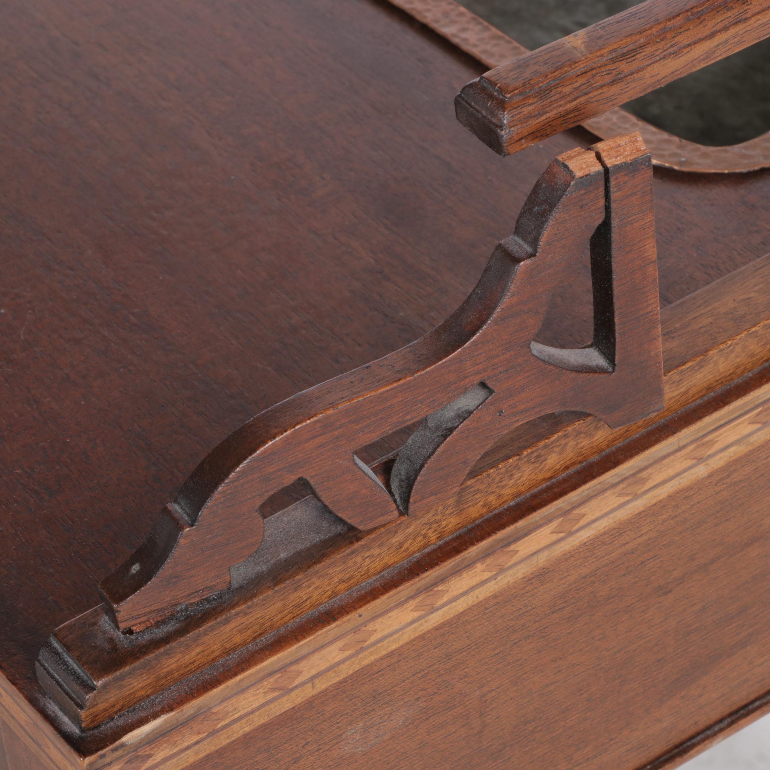 Mahogany and Line-Inlaid Rafraichissoir Dry Bar Table