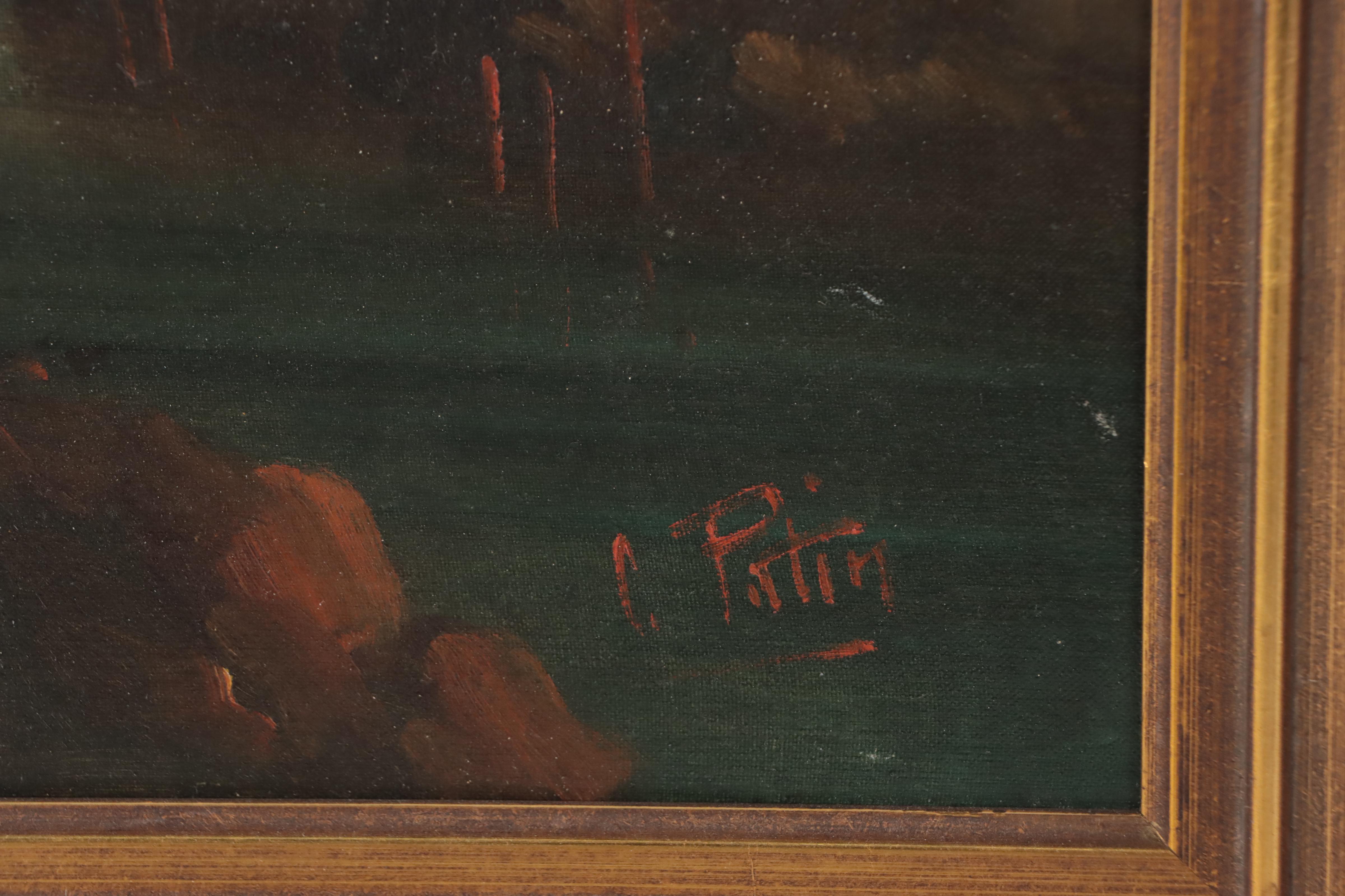 C. Patin Continental Landscape Oil Painting