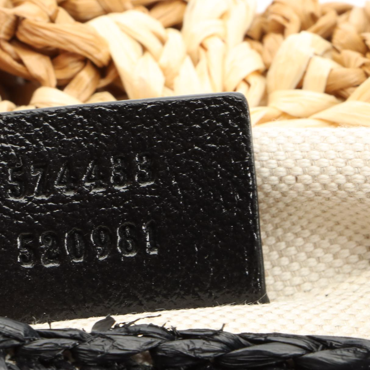 Gucci Marmont Raffia Flap Shoulder Bag