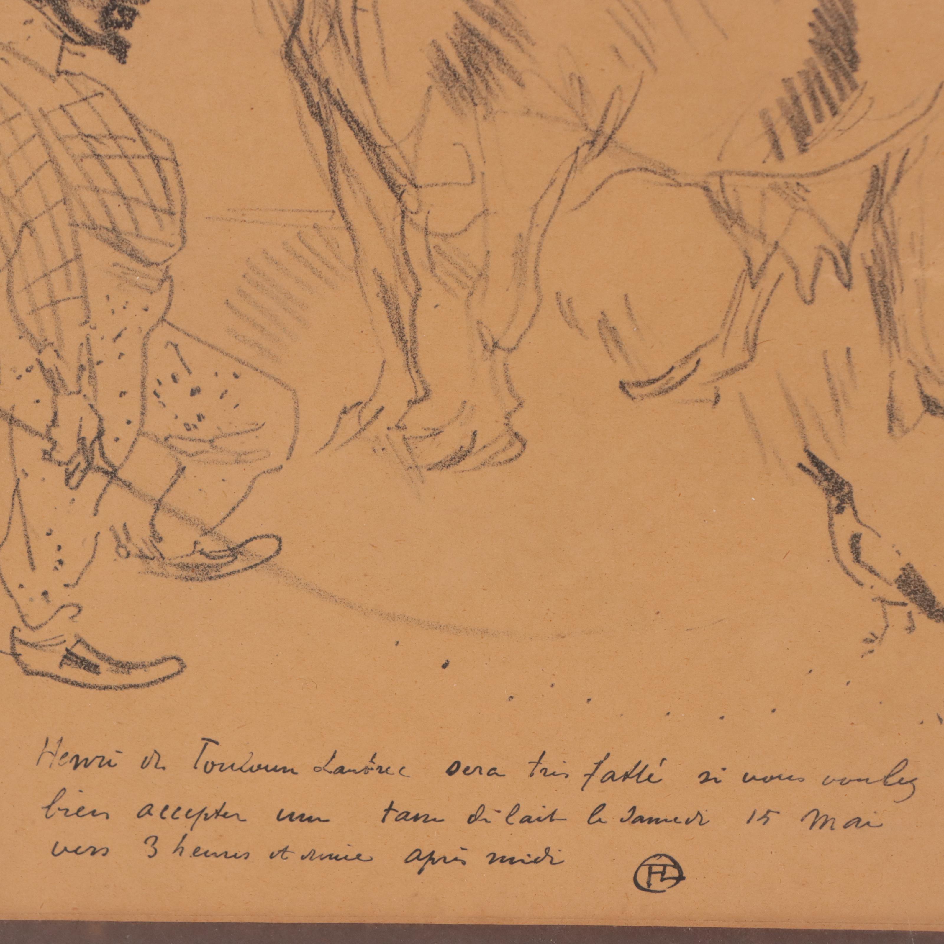 Collotype After Henri de Toulouse-Lautrec "Invitation à Une Tasse de Lait"