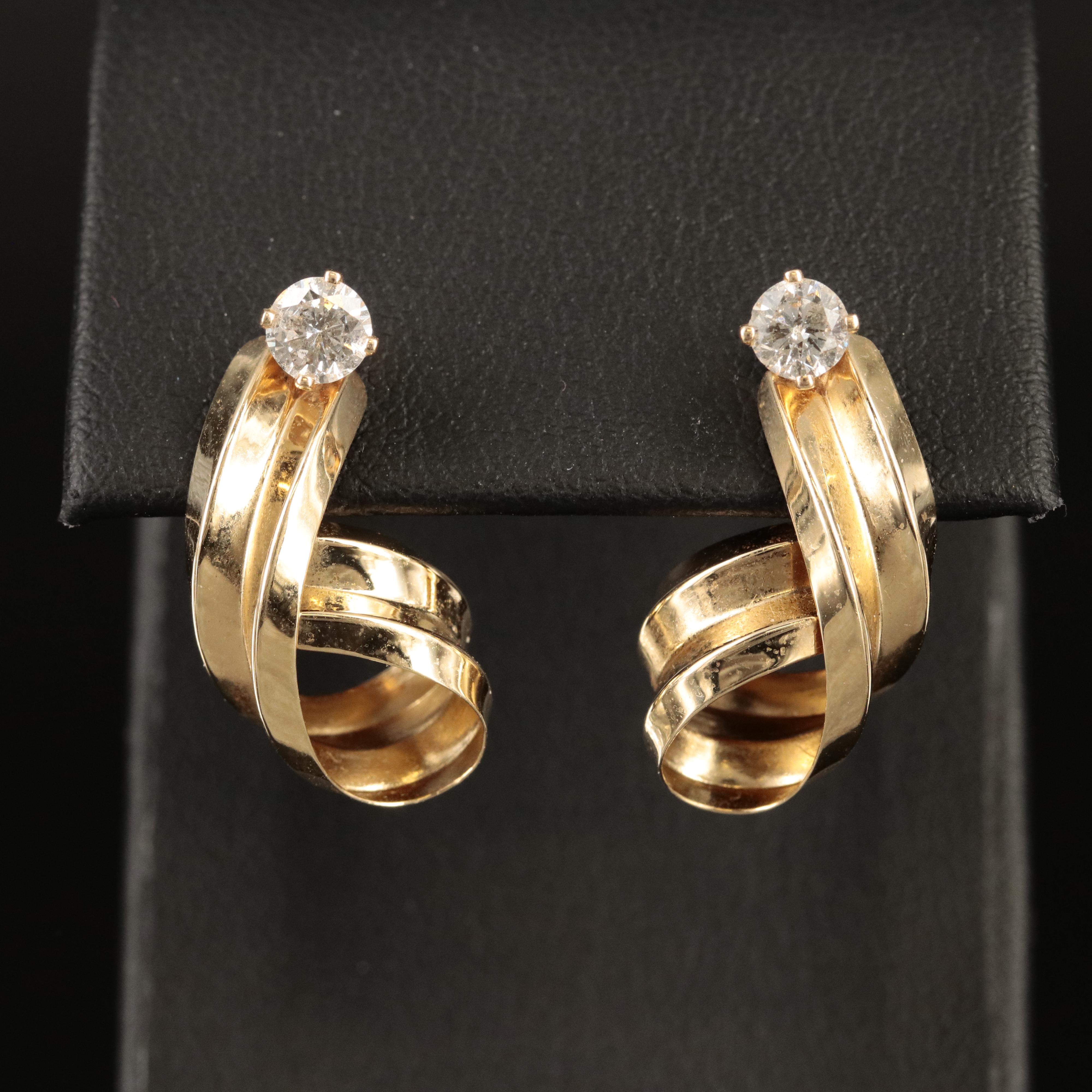 14K 0.60 CTW Diamond Stud Earrings with Enhancers