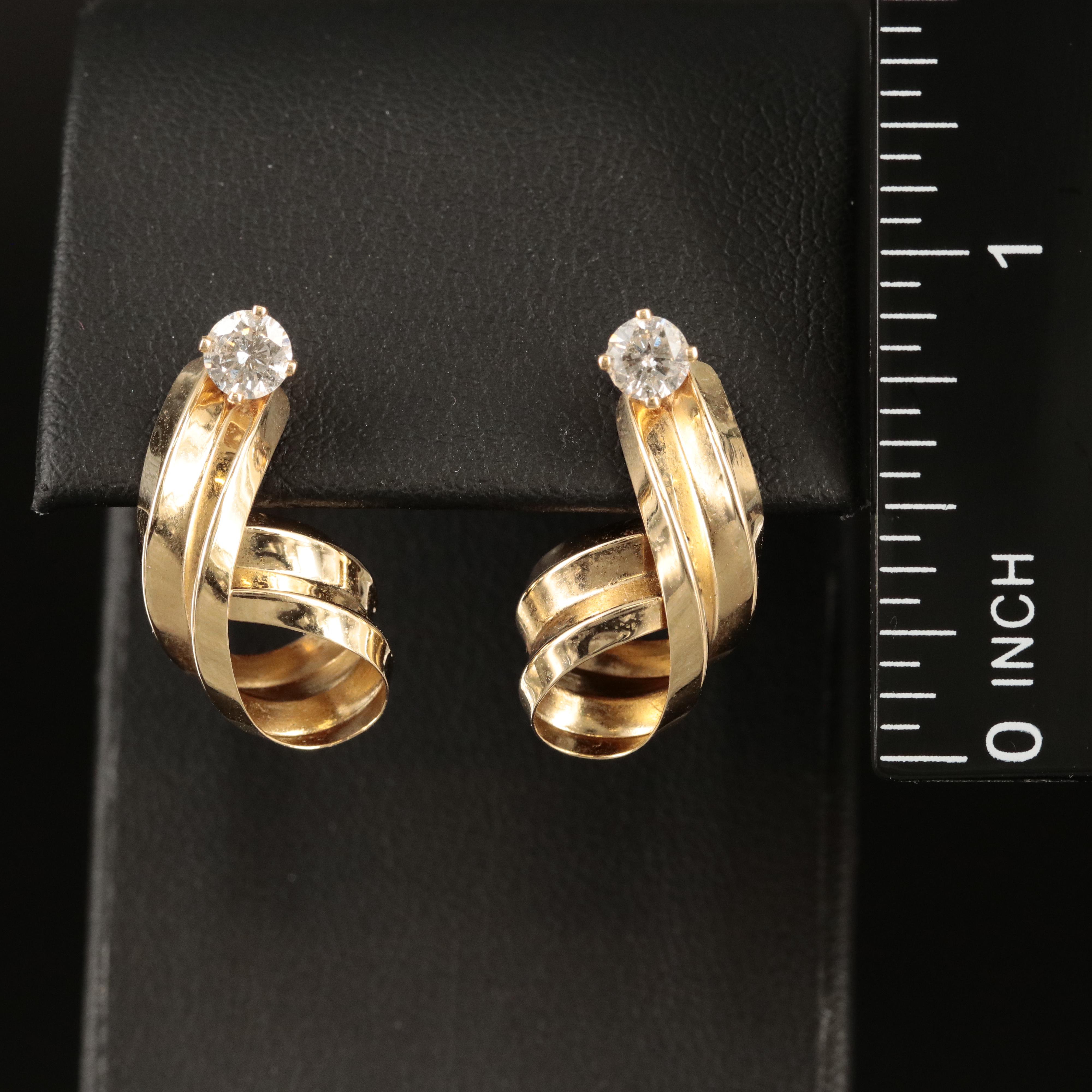 14K 0.60 CTW Diamond Stud Earrings with Enhancers