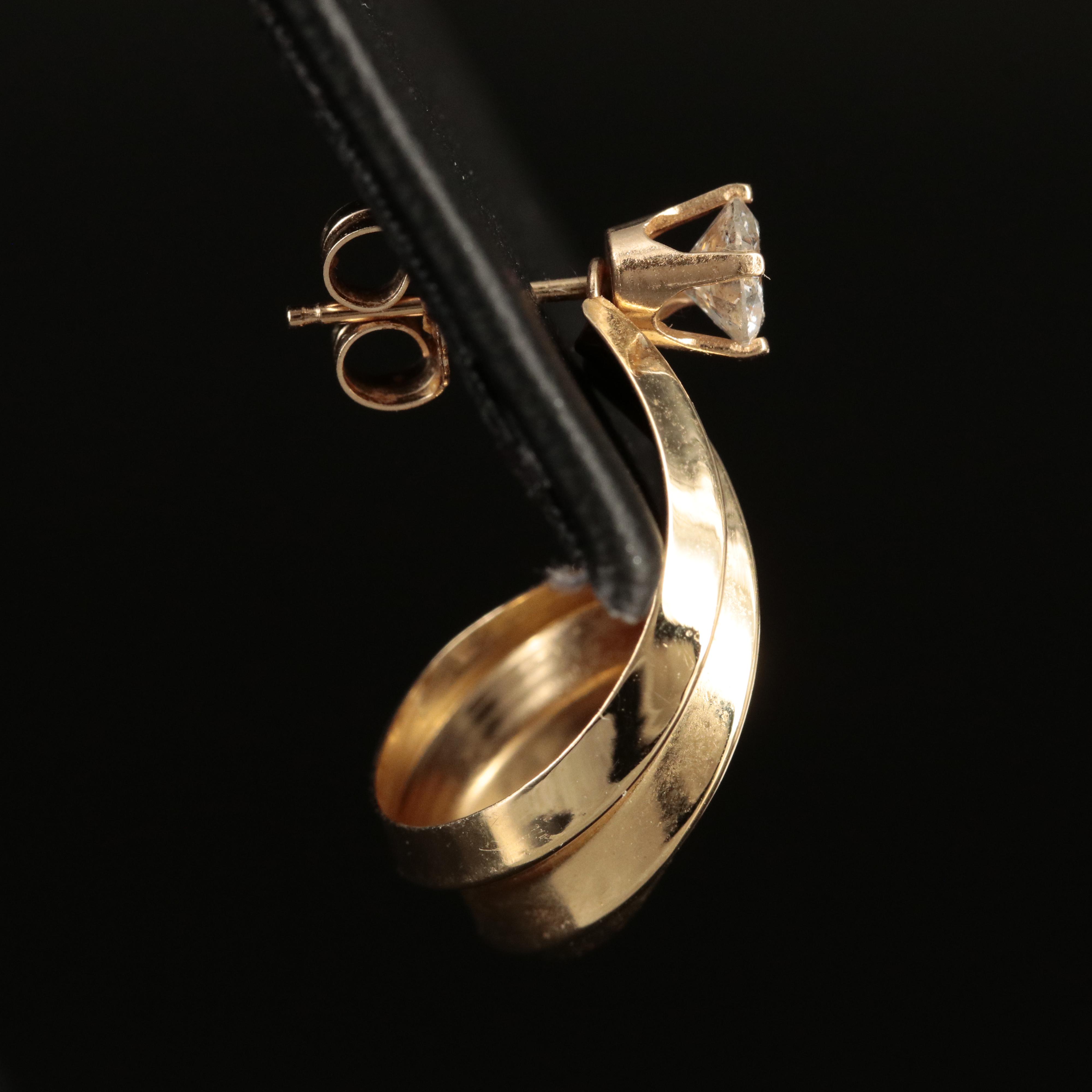 14K 0.60 CTW Diamond Stud Earrings with Enhancers