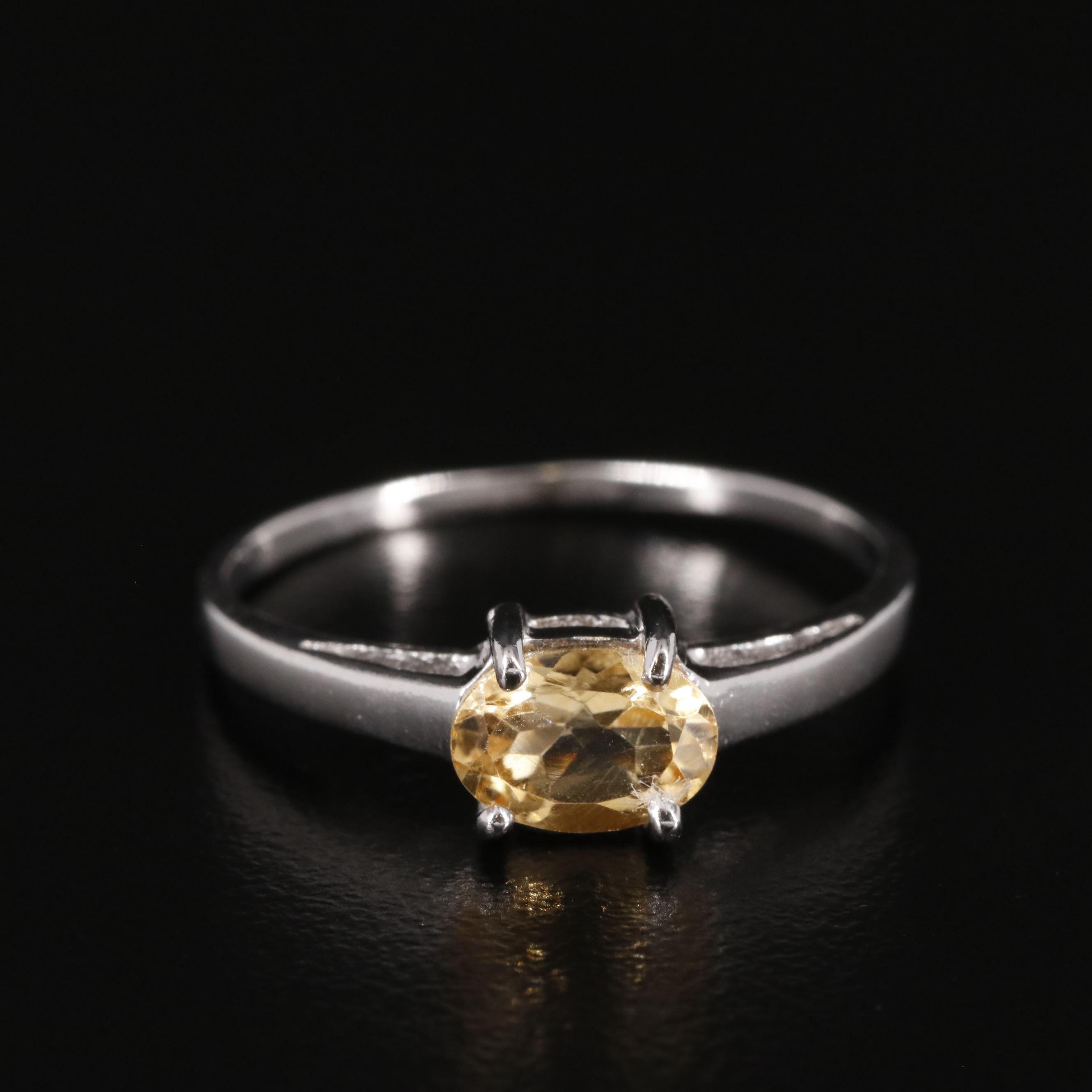 Sterling Citrine Ring