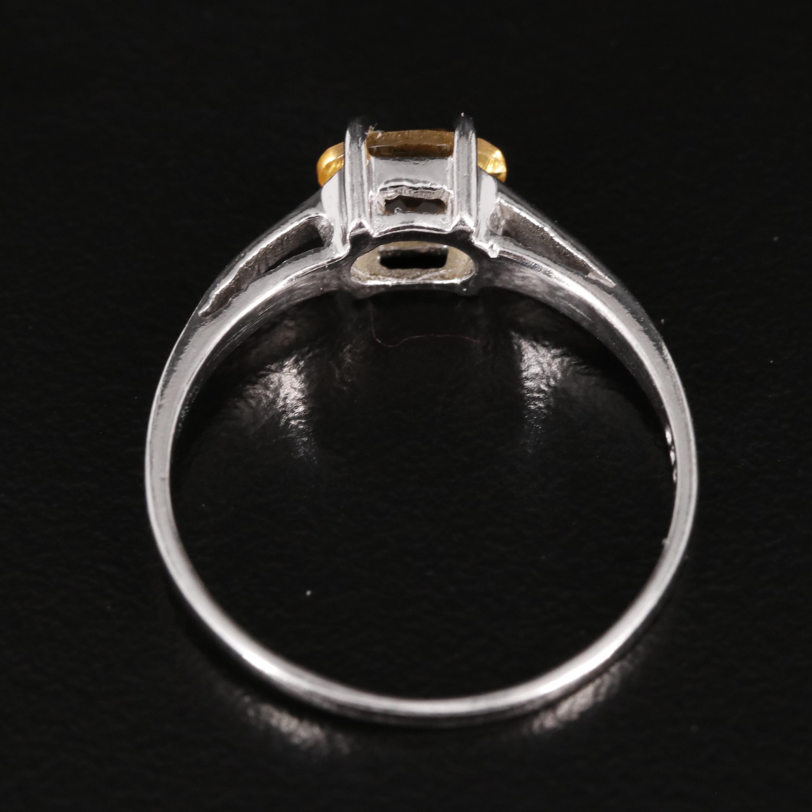 Sterling Citrine Ring