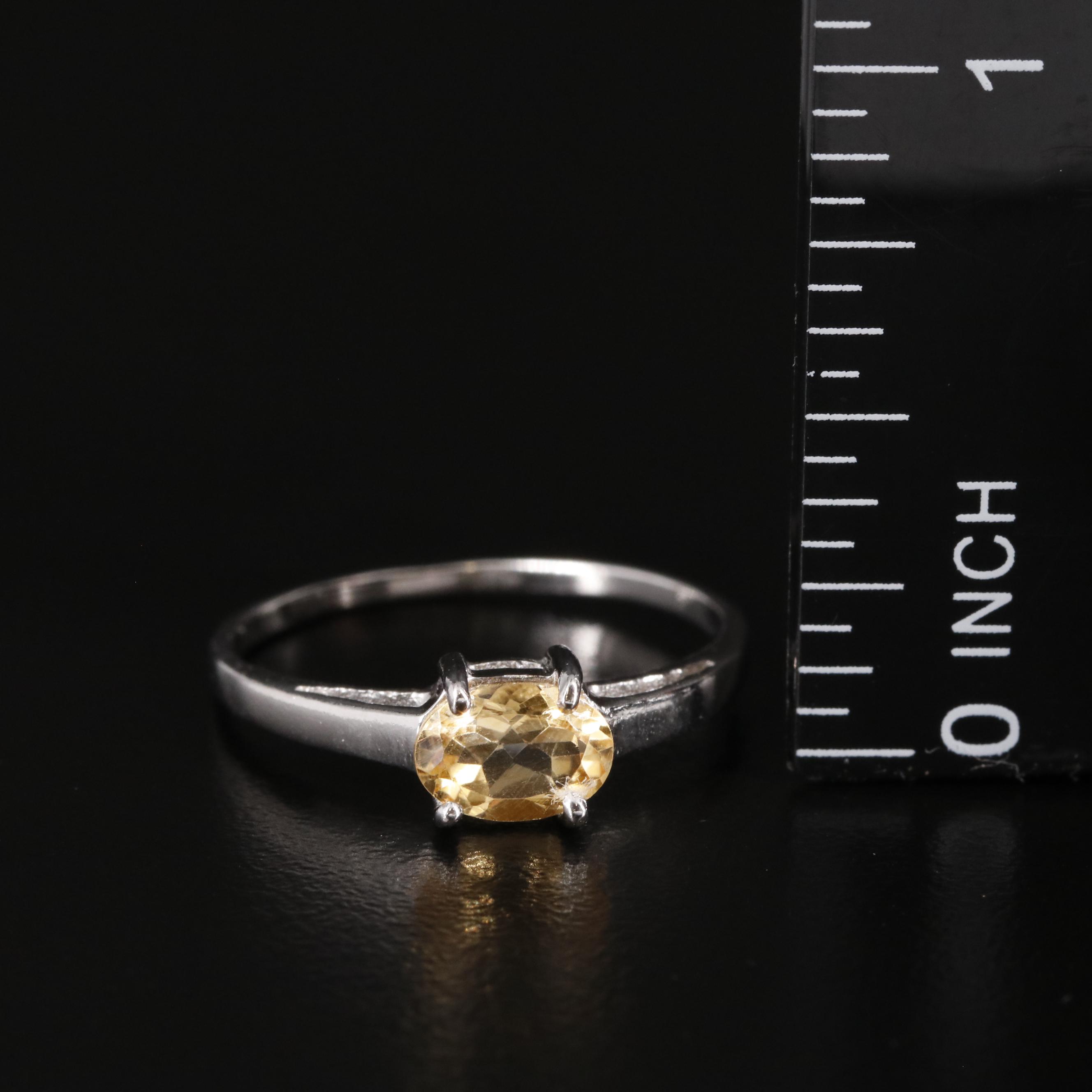 Sterling Citrine Ring