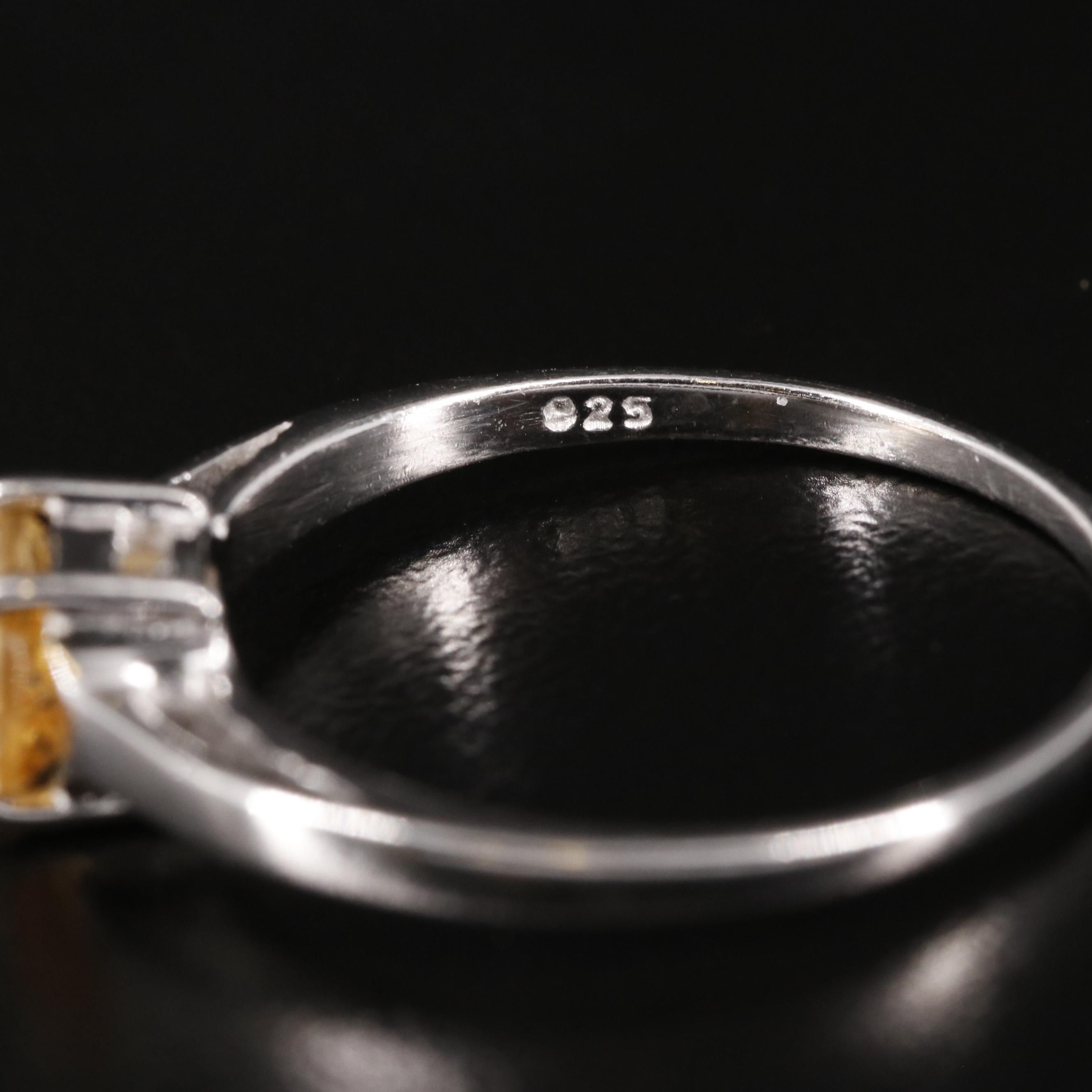 Sterling Citrine Ring