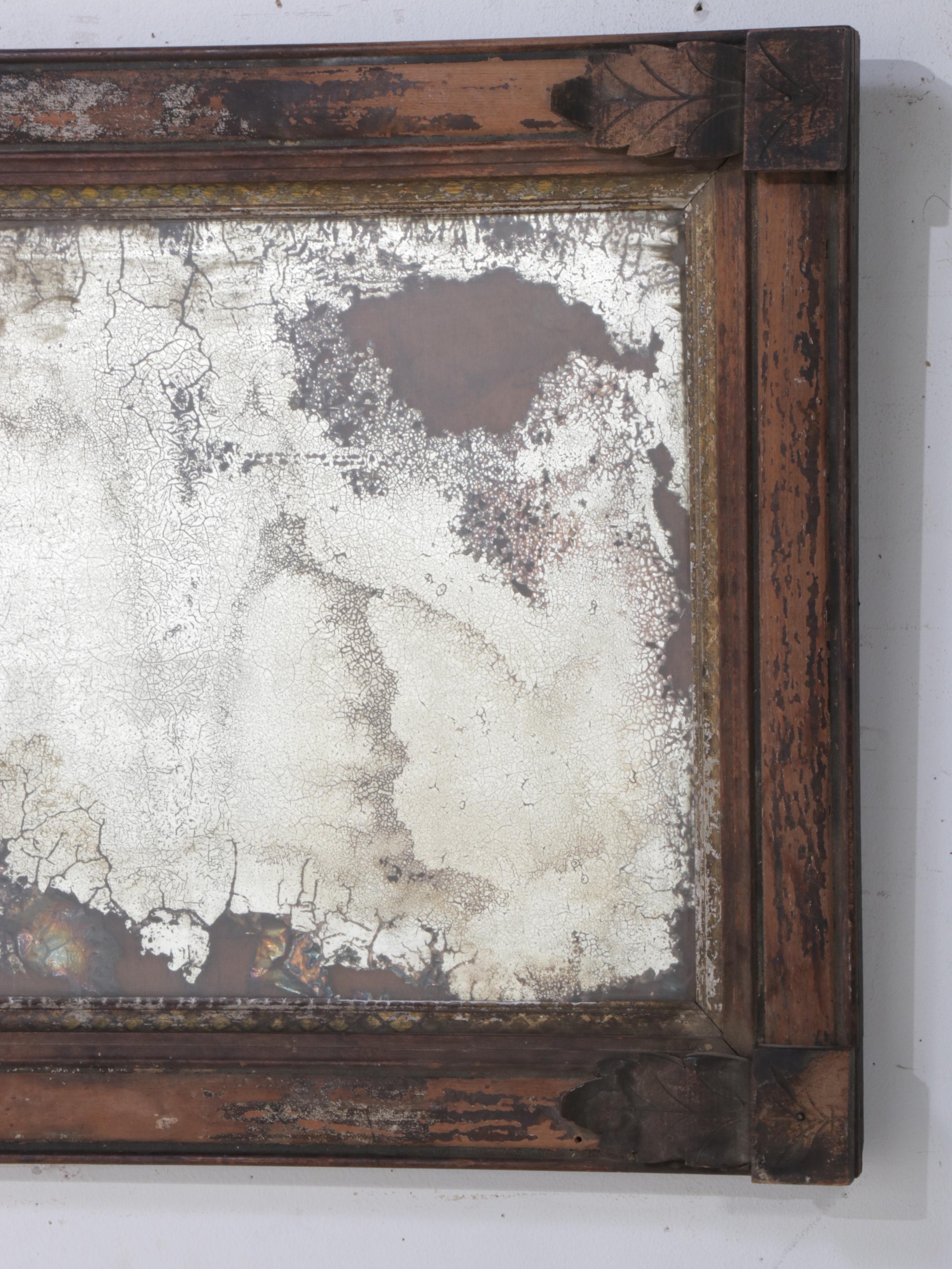 Victorian Pine Mirror, Mid-Late 19th Century