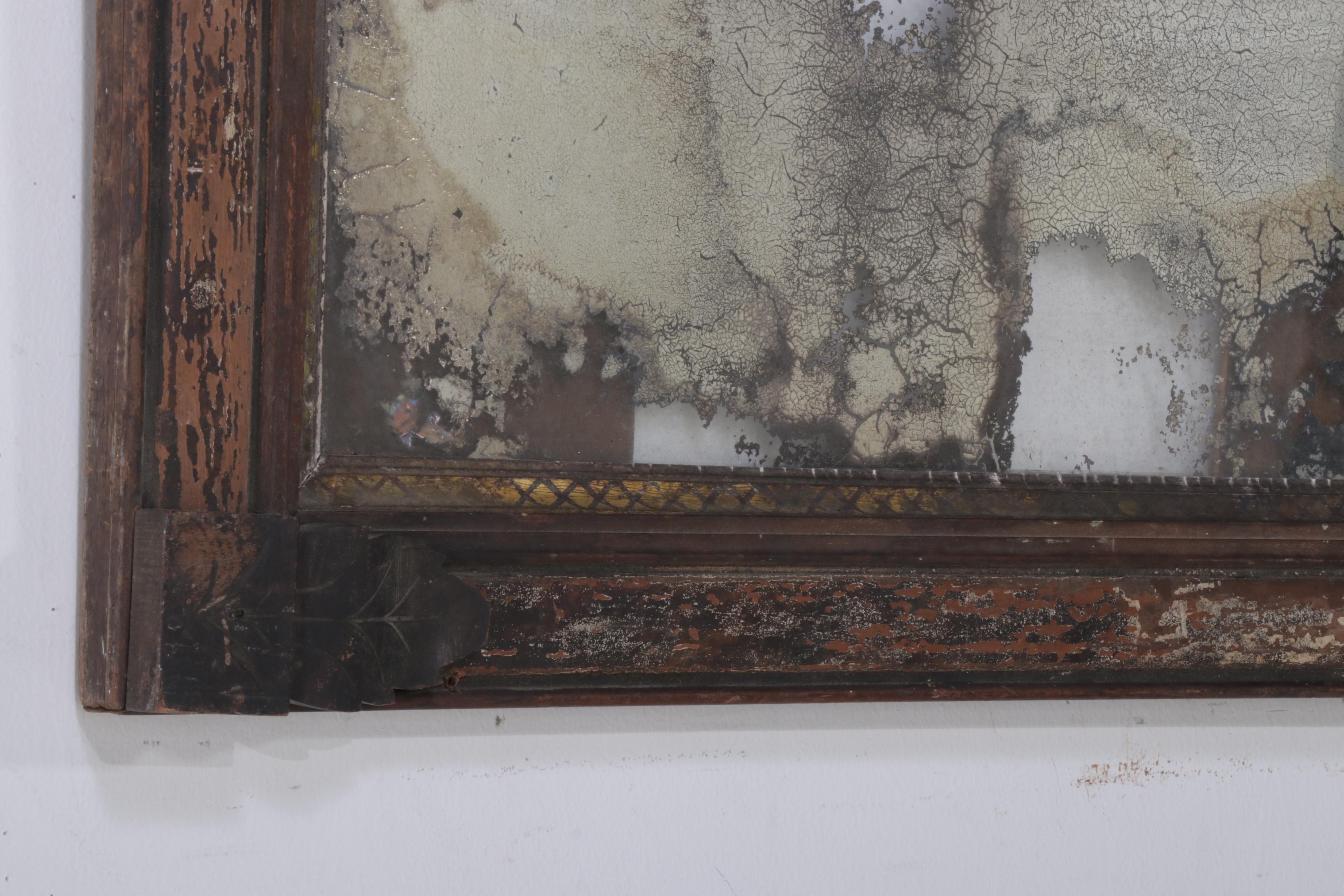 Victorian Pine Mirror, Mid-Late 19th Century