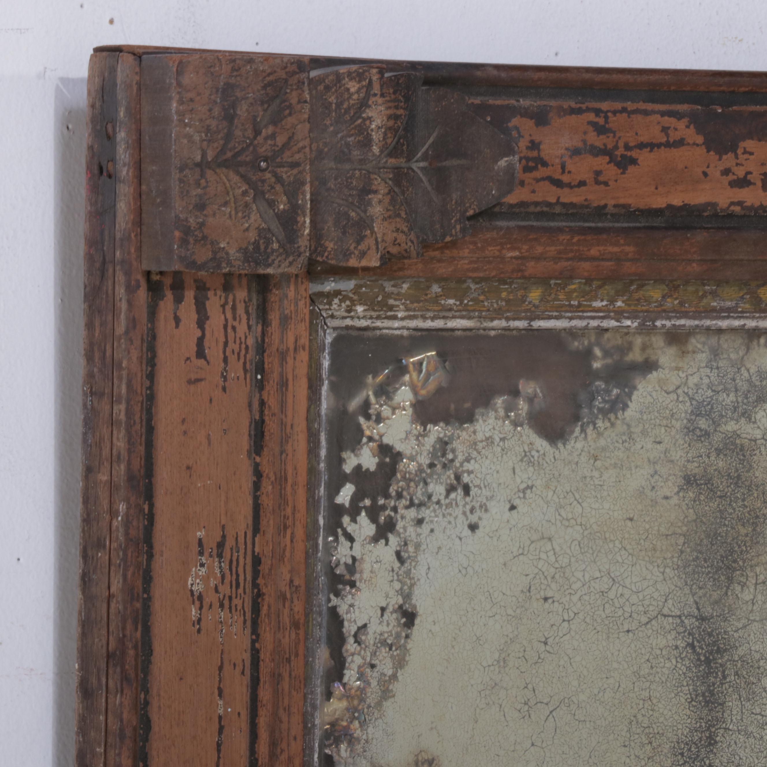 Victorian Pine Mirror, Mid-Late 19th Century