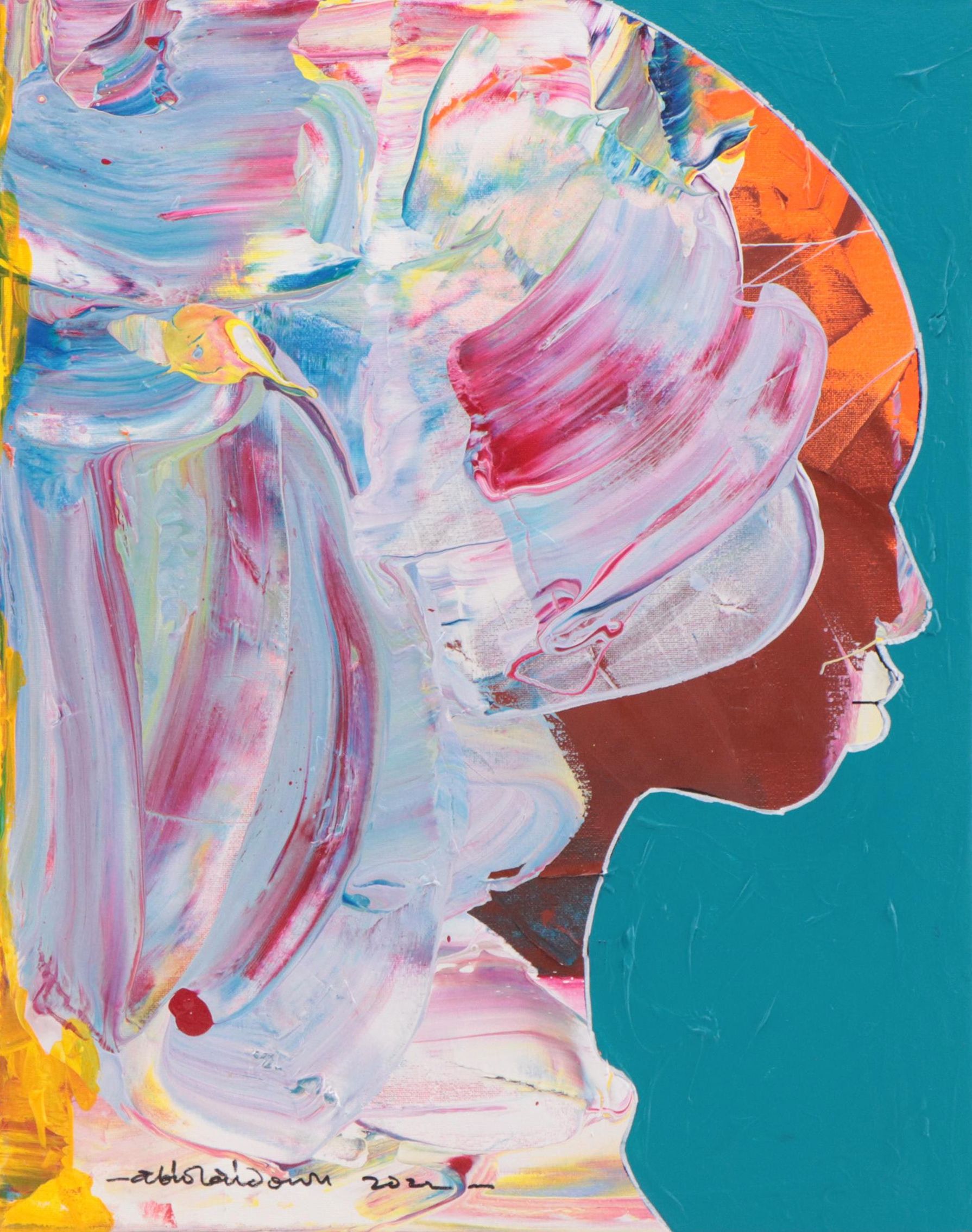 Abiola Idowu Mixed Media Painting "New-Thing," 2023