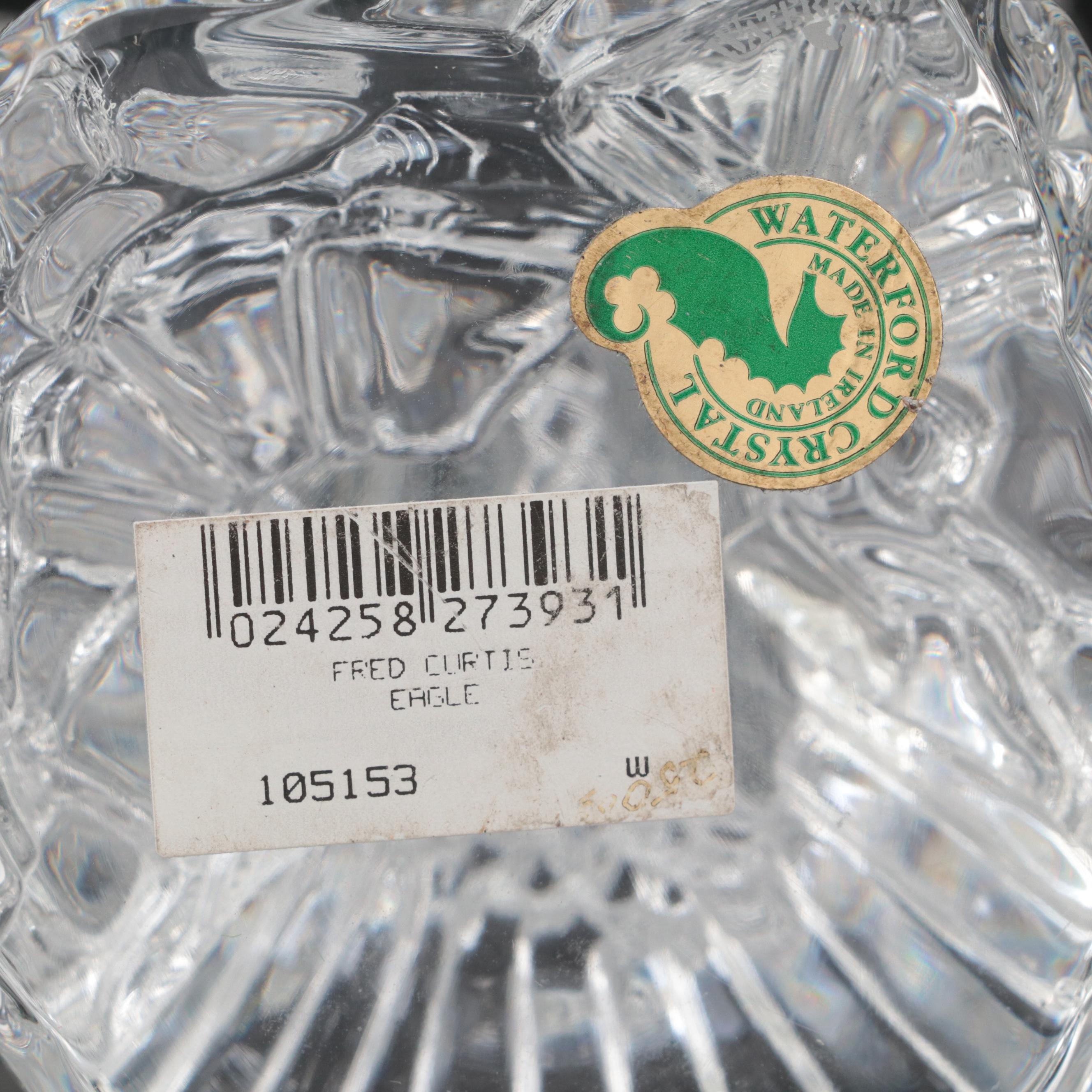 Waterford Crystal "Bald Eagle" Figurine Designed by Fred Curtis