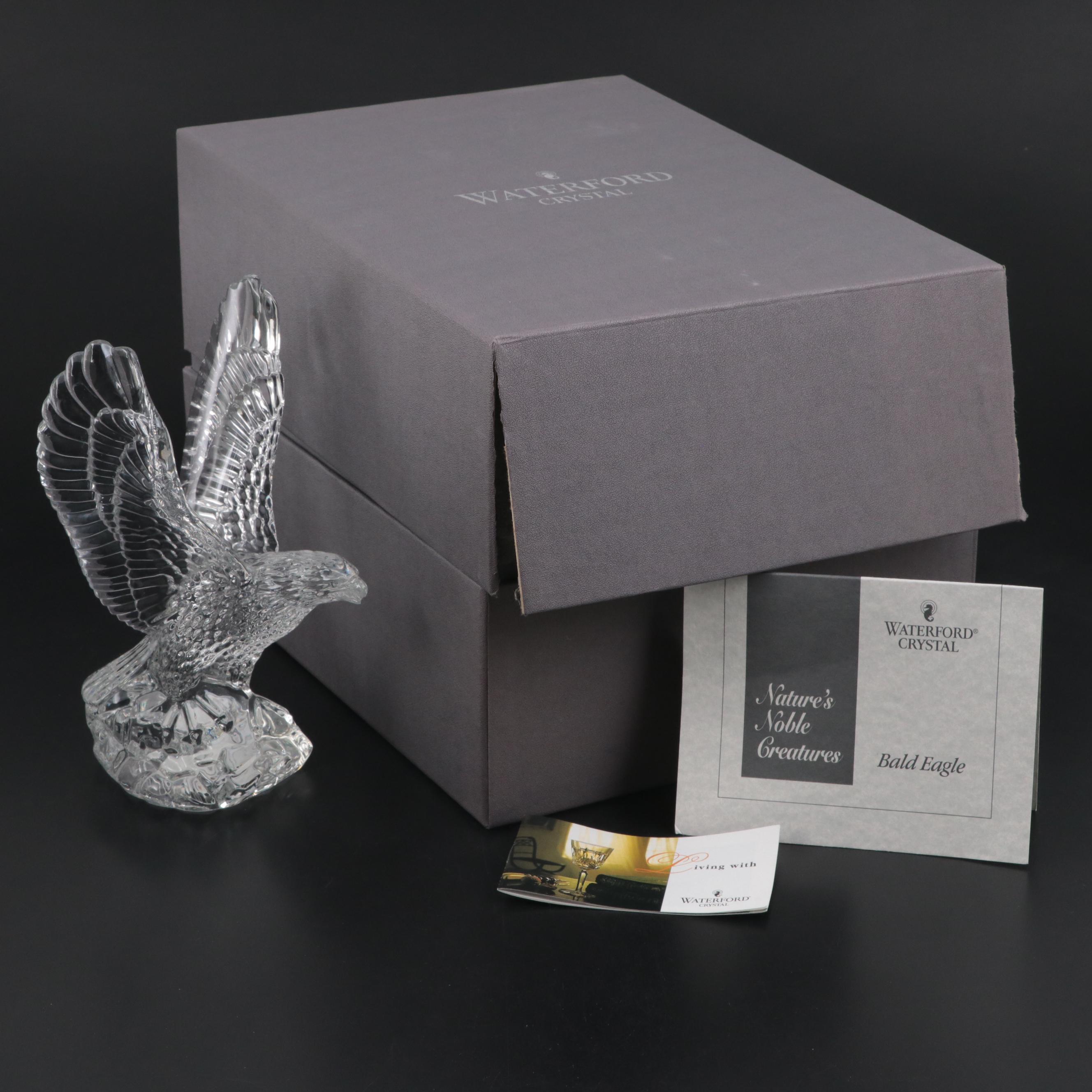 Waterford Crystal "Bald Eagle" Figurine Designed by Fred Curtis