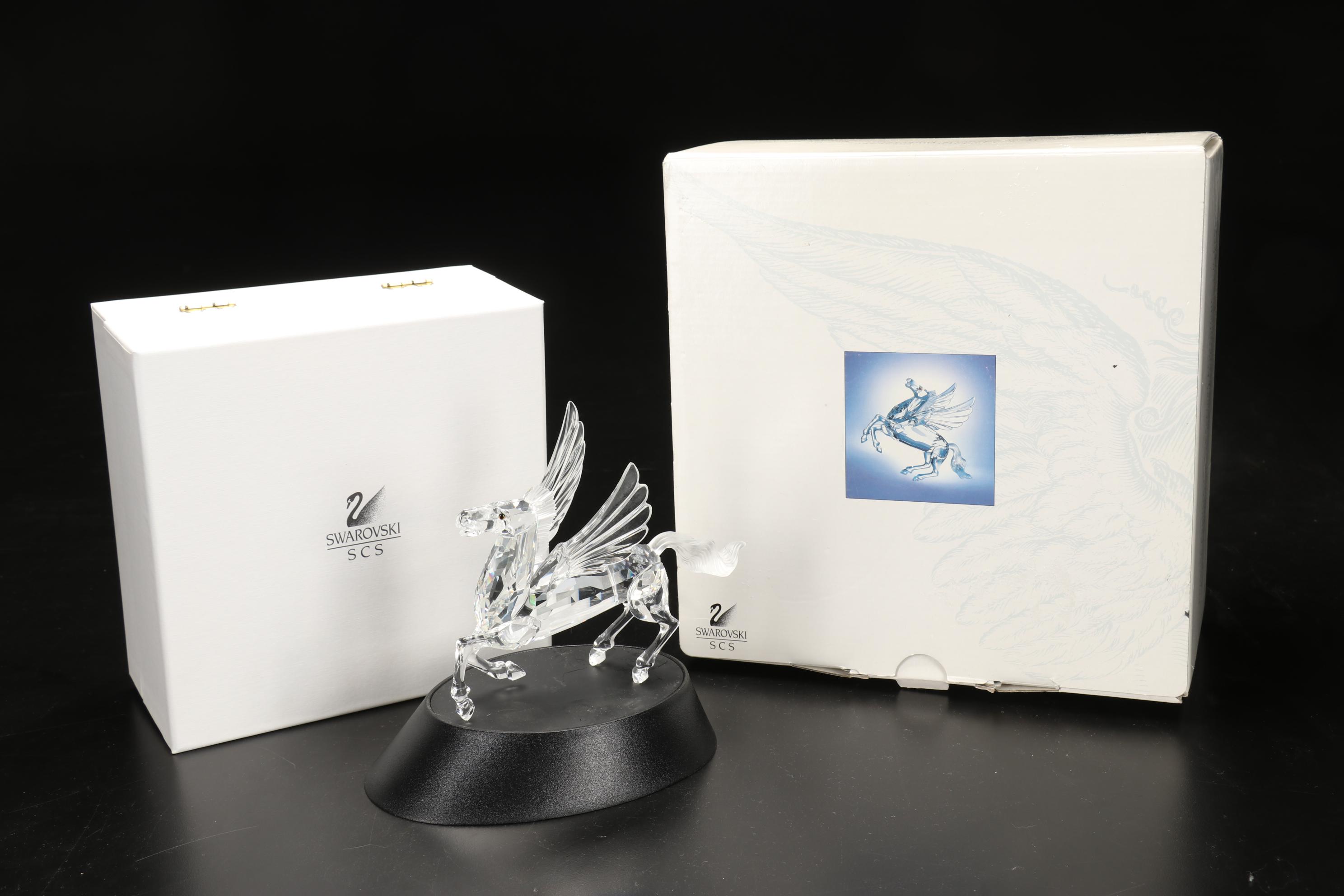 Swarovski Fabulous Creatures "Pegasus" Frosted and Clear Crystal Figurine, 1998