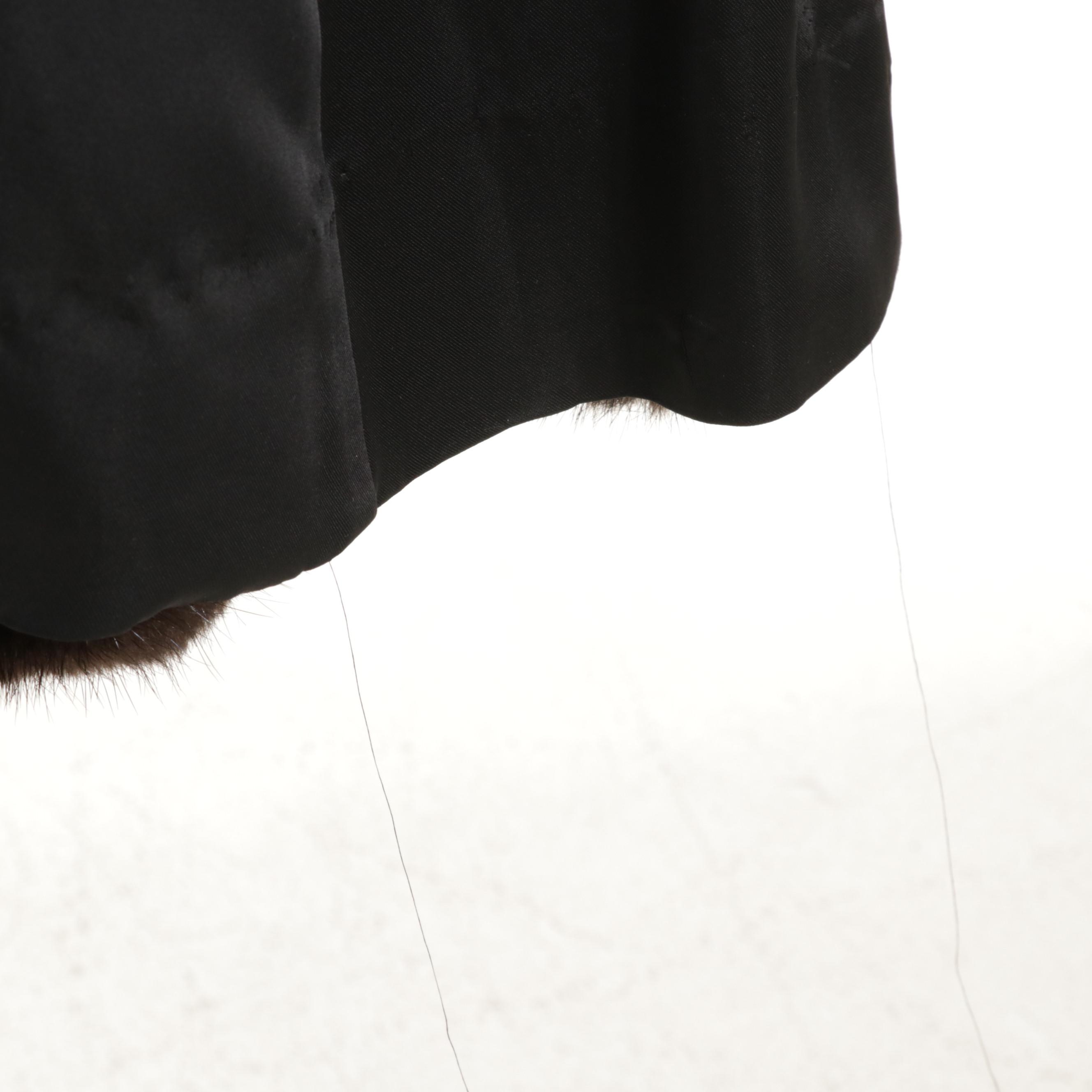 Women's Patterned Multi-Mink FurJacket with Removable Hood