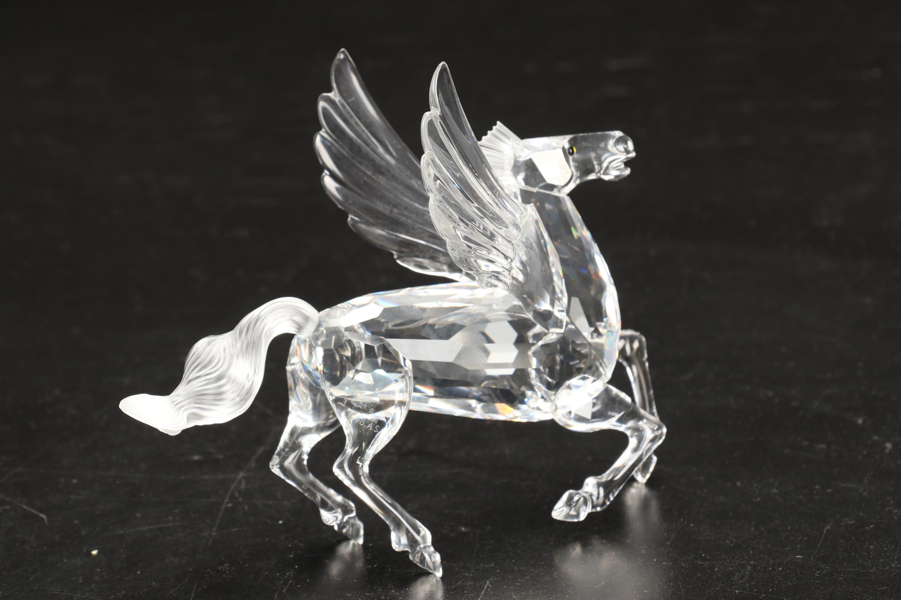 Swarovski Fabulous Creatures "Pegasus" Frosted and Clear Crystal Figurine, 1998