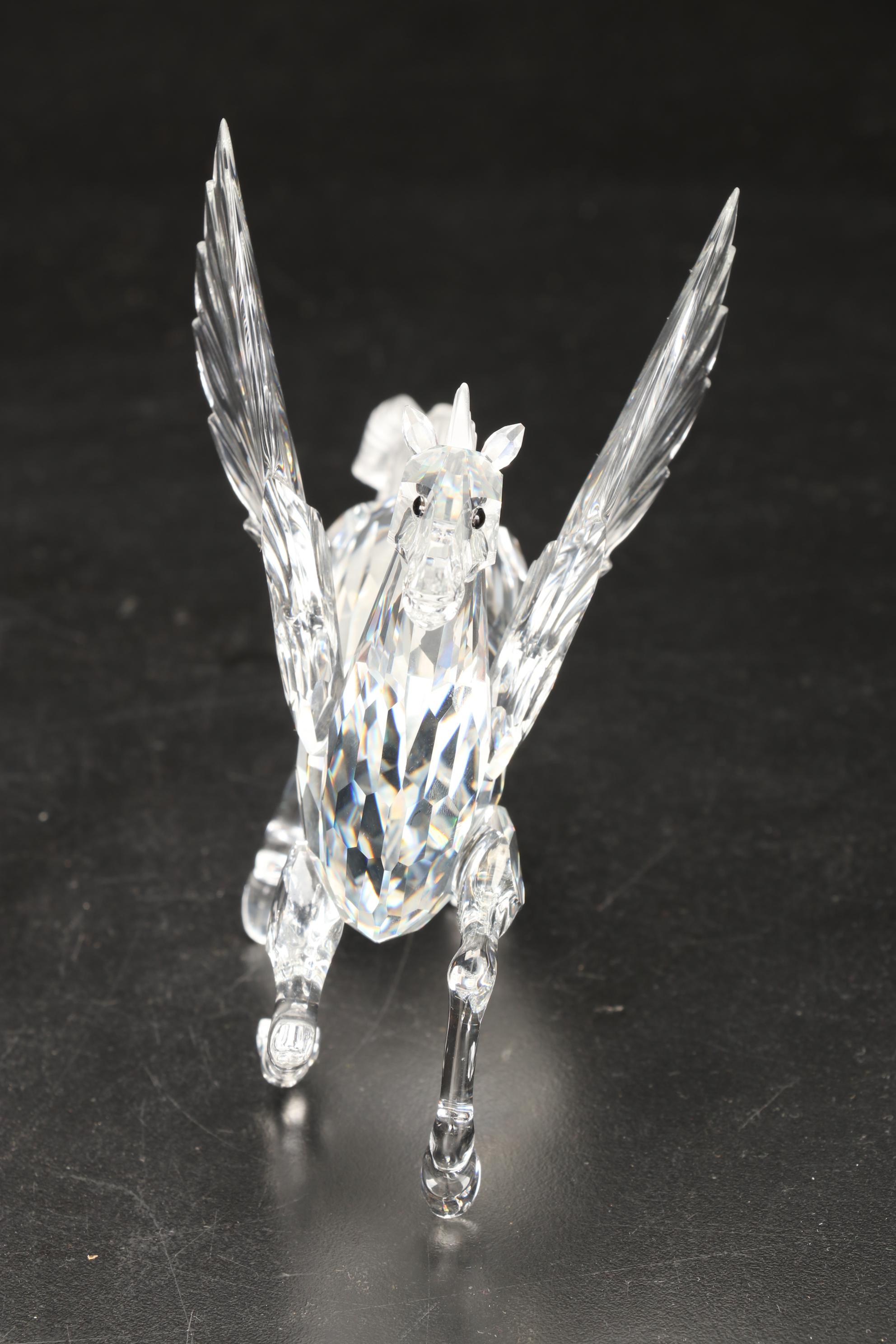 Swarovski Fabulous Creatures "Pegasus" Frosted and Clear Crystal Figurine, 1998