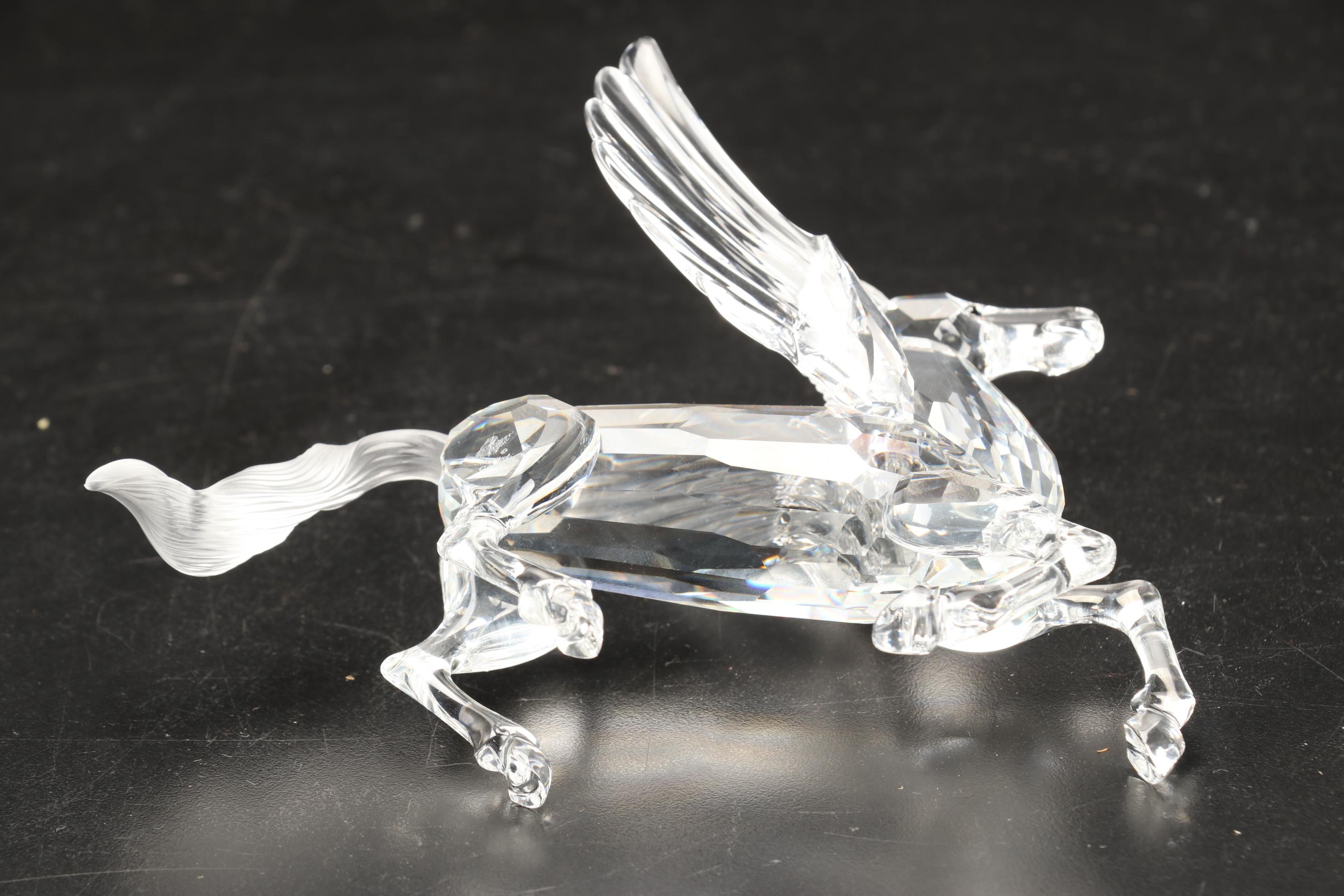 Swarovski Fabulous Creatures "Pegasus" Frosted and Clear Crystal Figurine, 1998