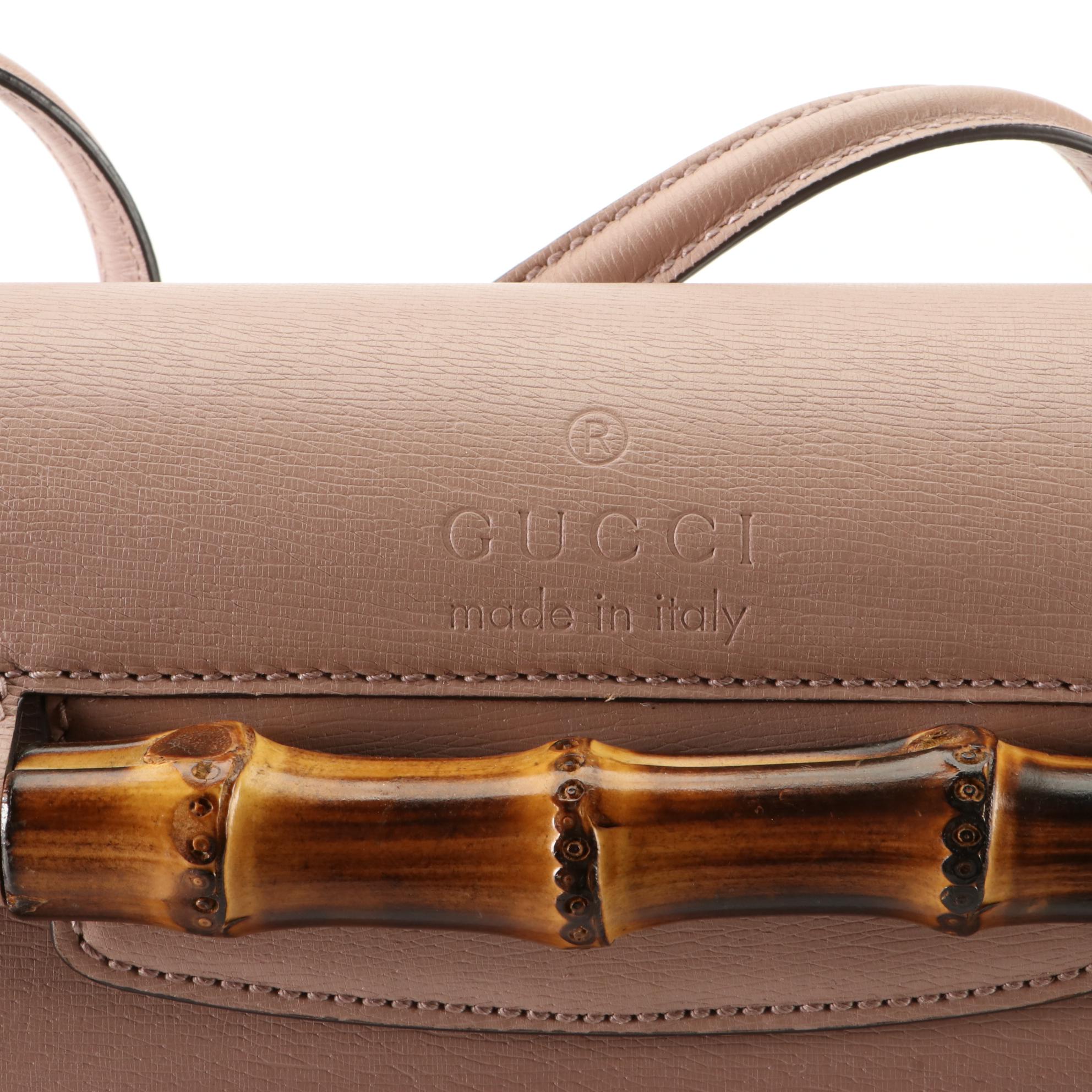Gucci Bamboo Bullet Handbag in Leather