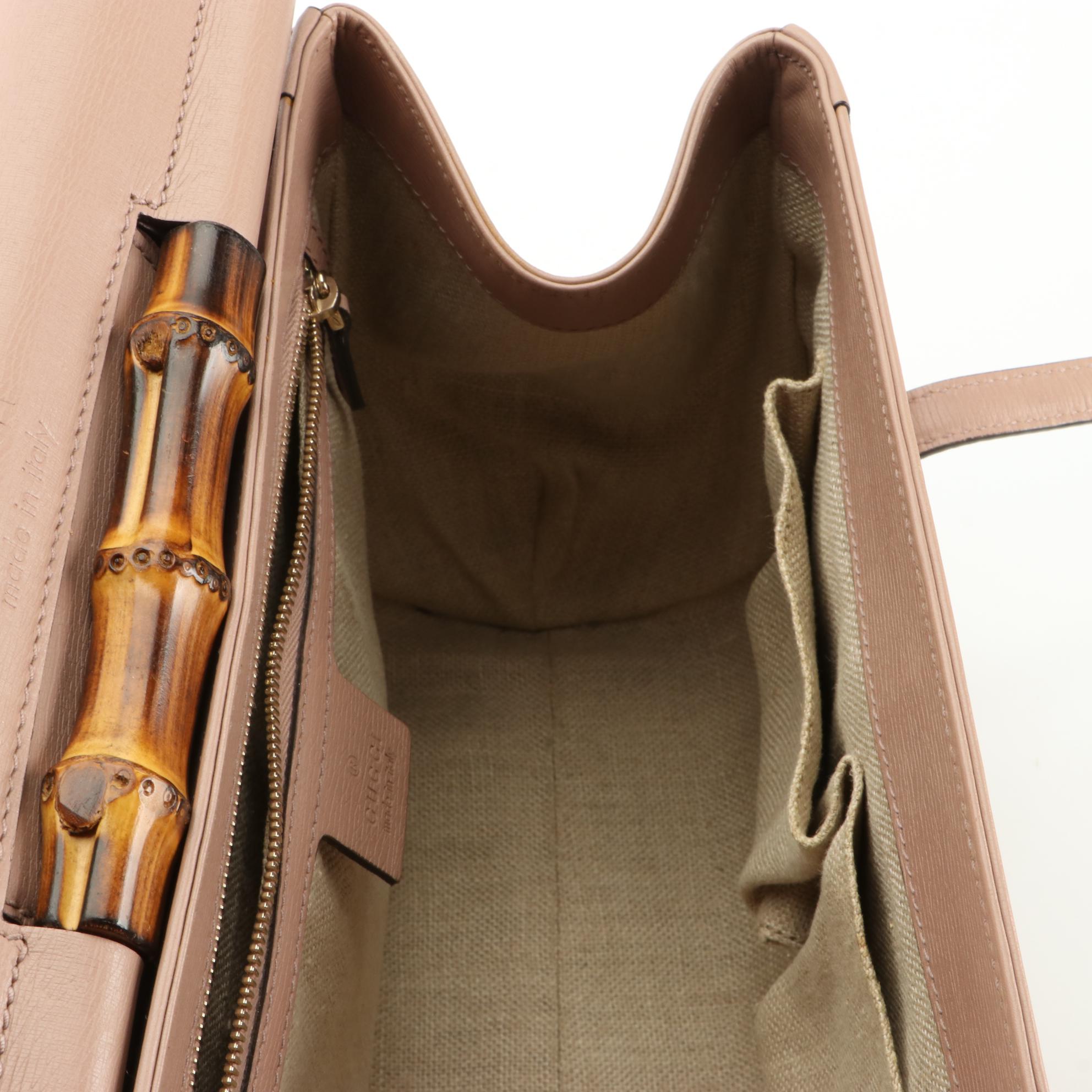 Gucci Bamboo Bullet Handbag in Leather