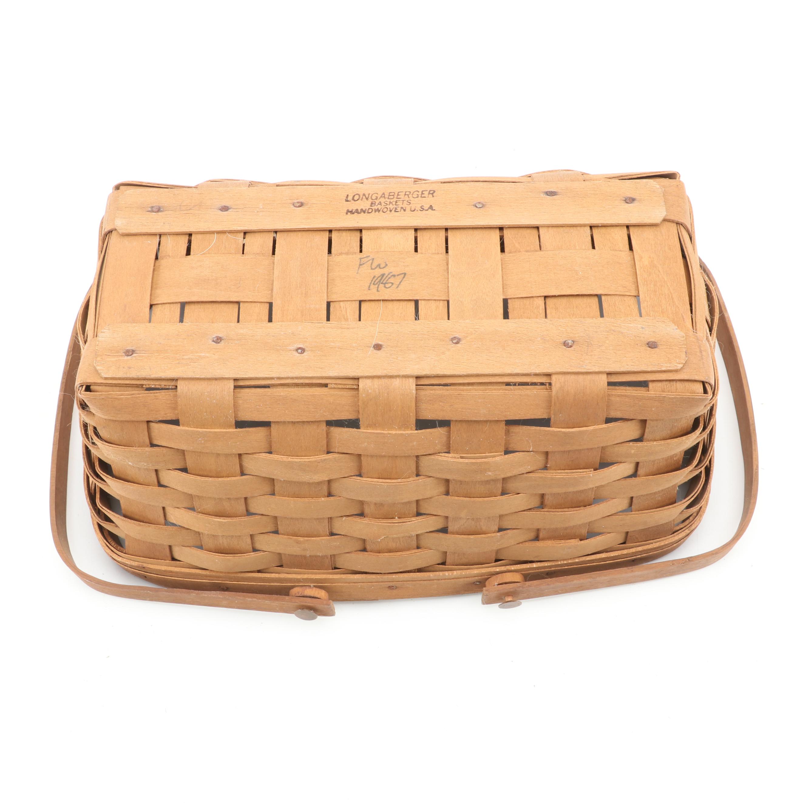 Longaberger 1998 "Horizon of Hope" Basket with Other Longaberger Baskets