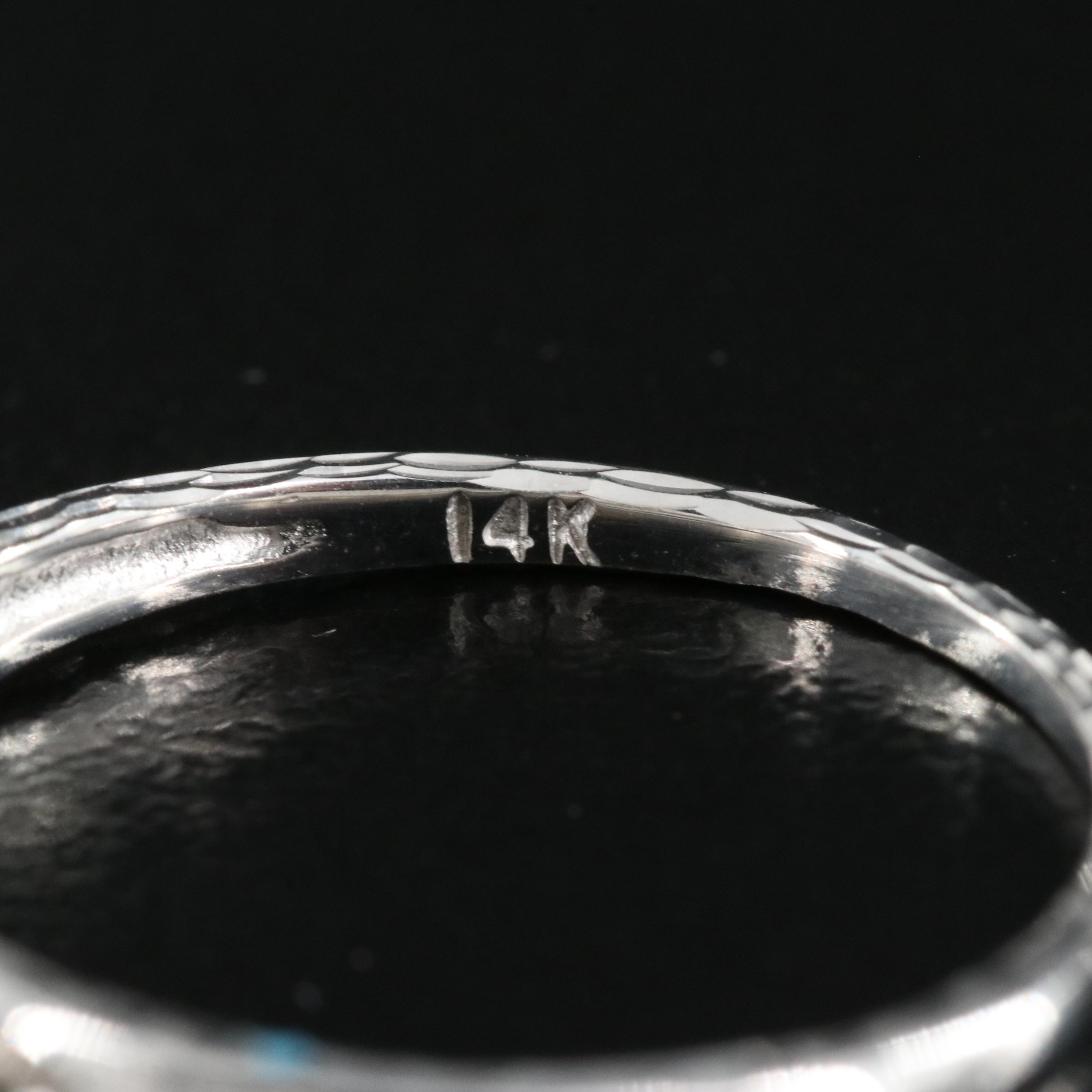 14K Starburst Heart Charm Ring