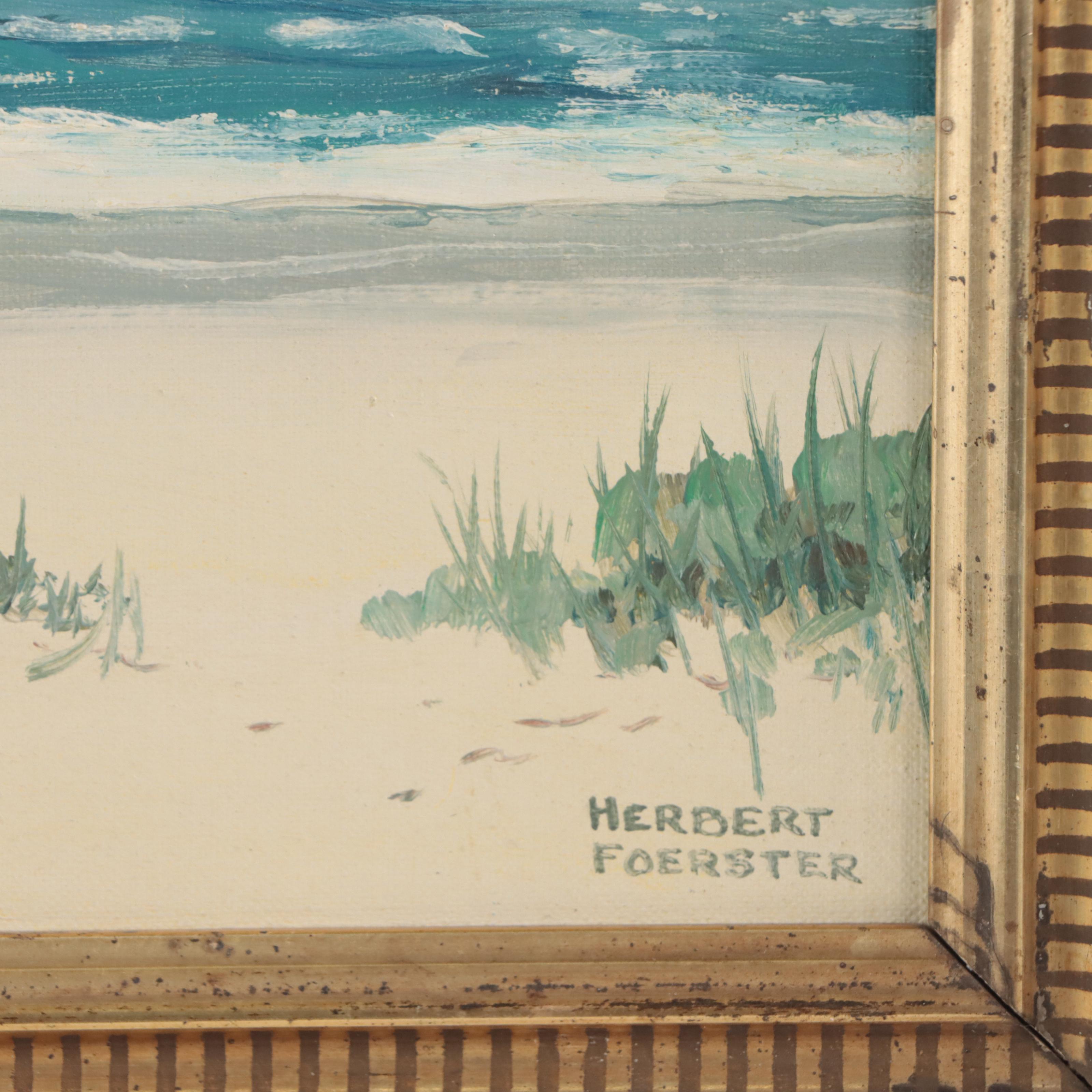 Herbert Foerster Coastal Landscape Oil Painting