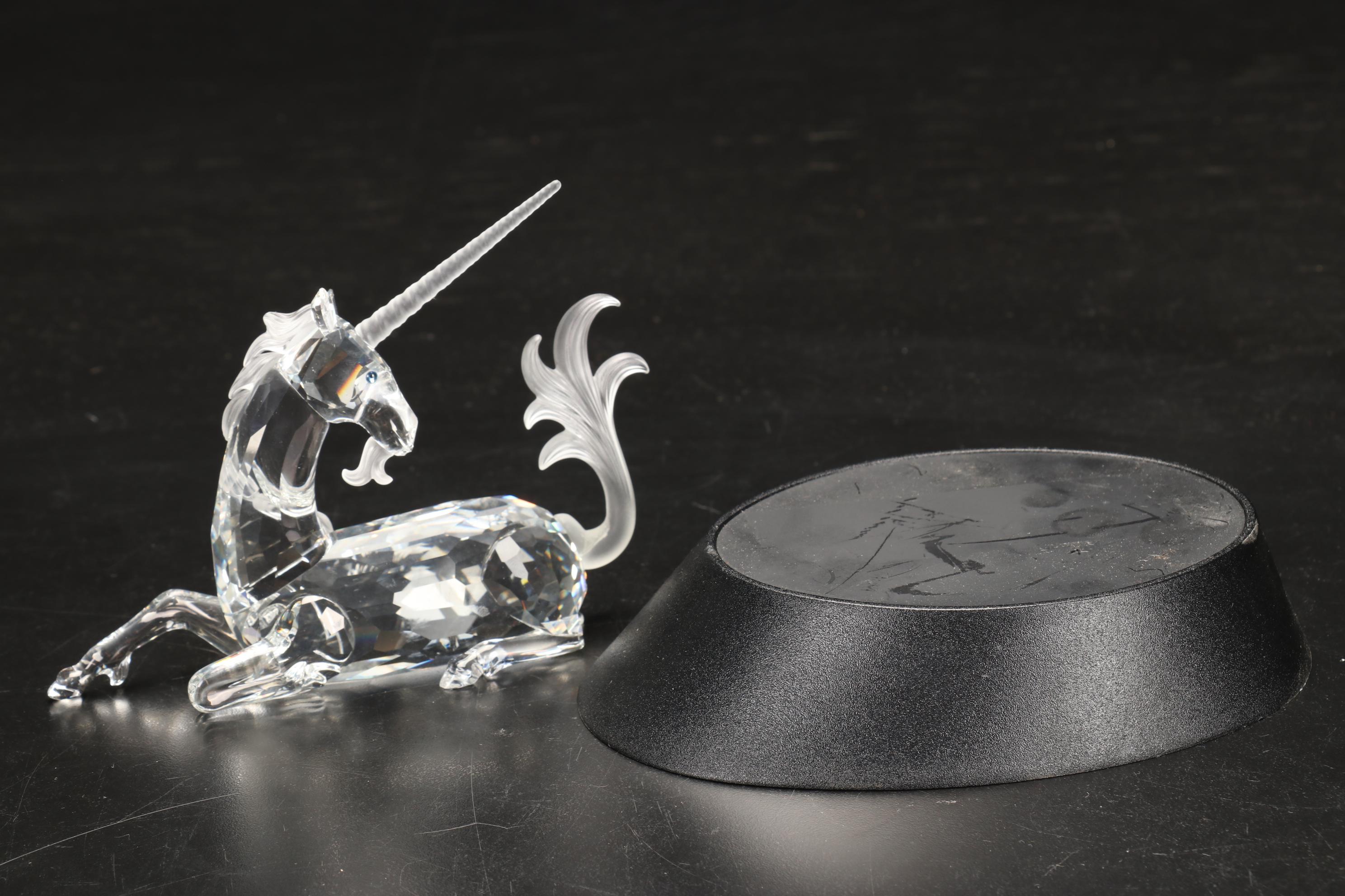 Swarovski Fabulous Creatures "Unicorn" Frosted and Clear Crystal Figurine, 1996
