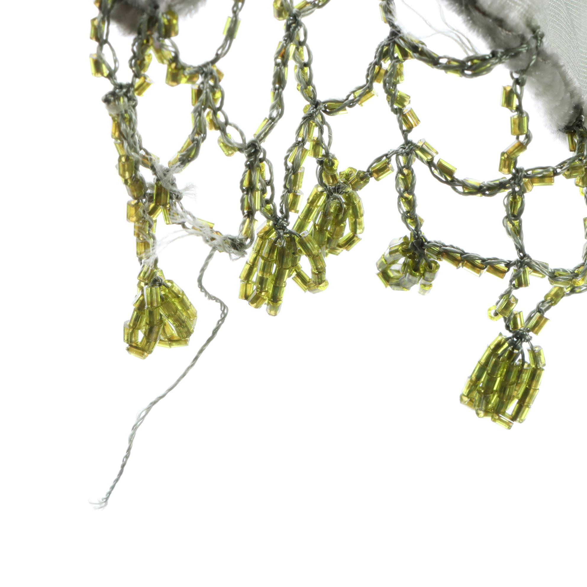 Kirks Folly Beaded Peacock Velvet Scarf Shawl