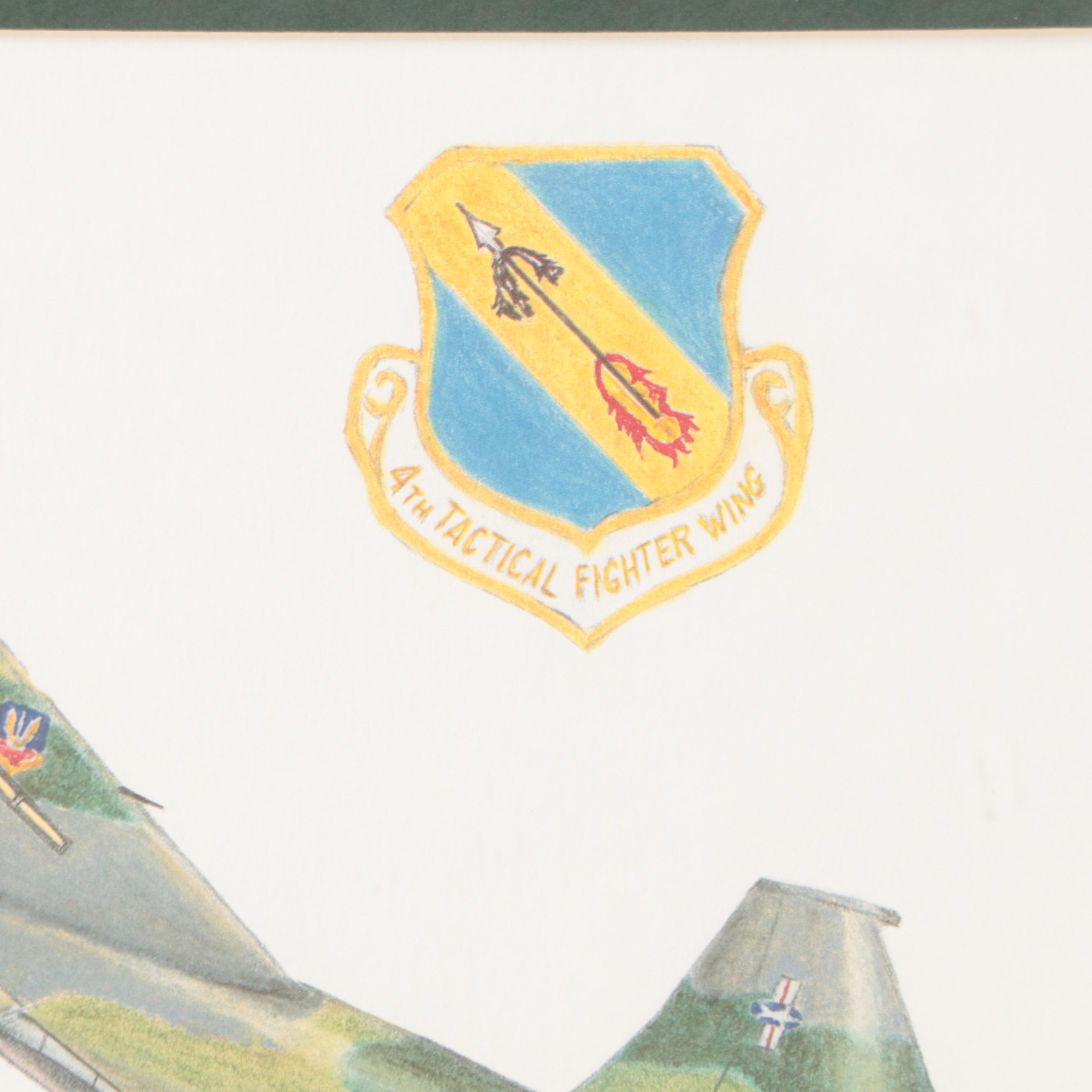 H. Eikenberry Offset Lithographs of English Fighter Wing