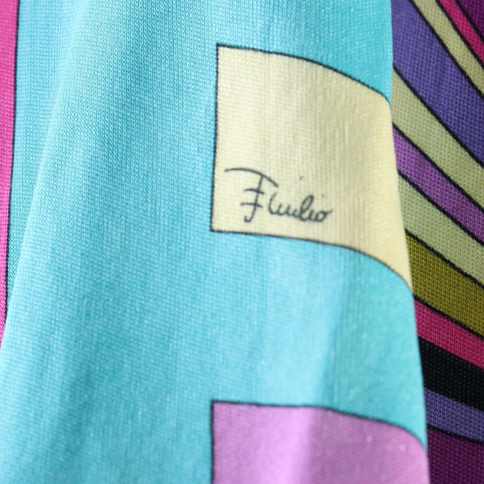 Emilio Pucci Firenze Multicolor Top in Jersey Knit