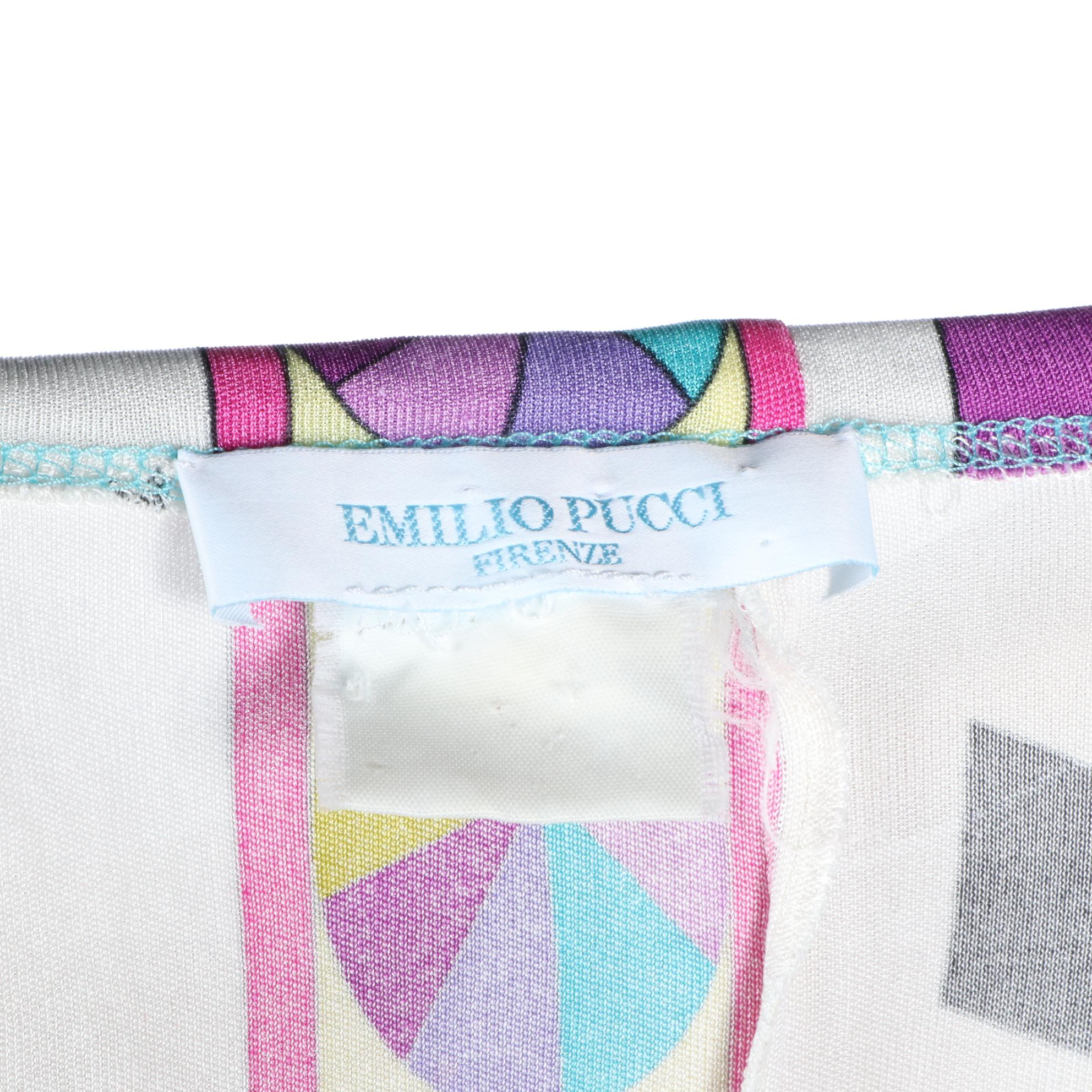 Emilio Pucci Firenze Multicolor Top in Jersey Knit