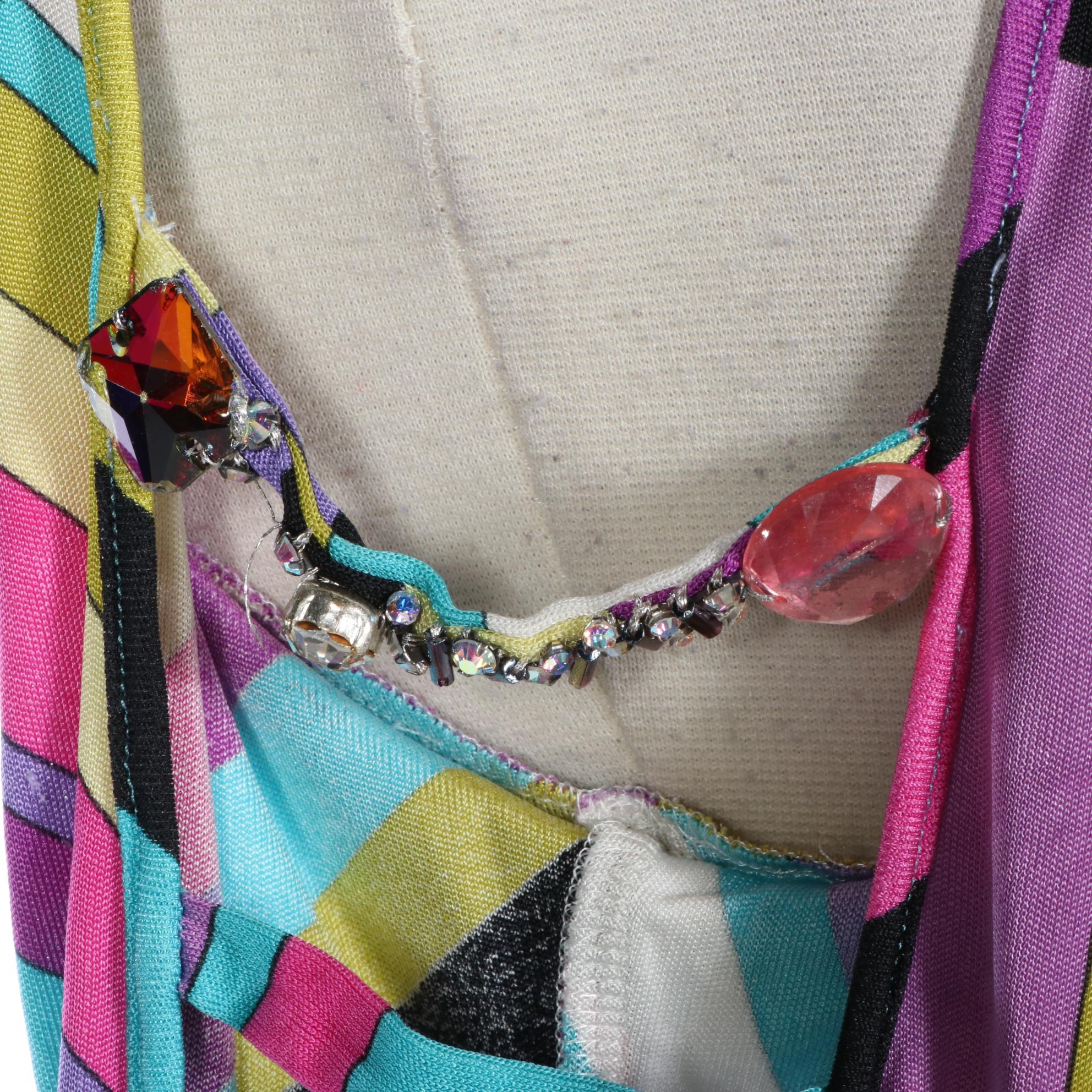 Emilio Pucci Firenze Multicolor Top in Jersey Knit