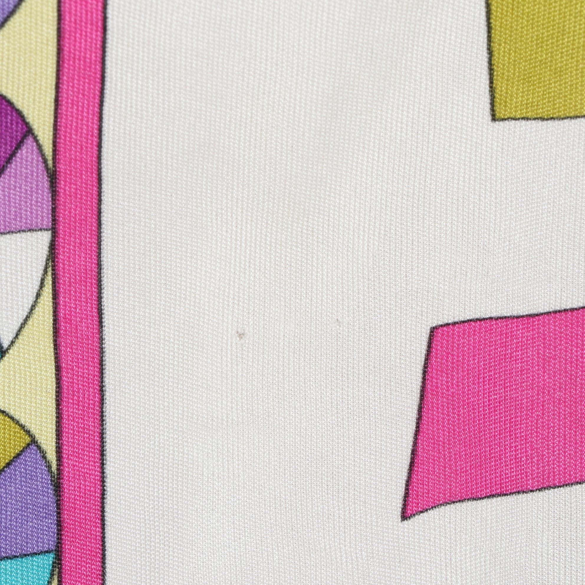 Emilio Pucci Firenze Multicolor Top in Jersey Knit