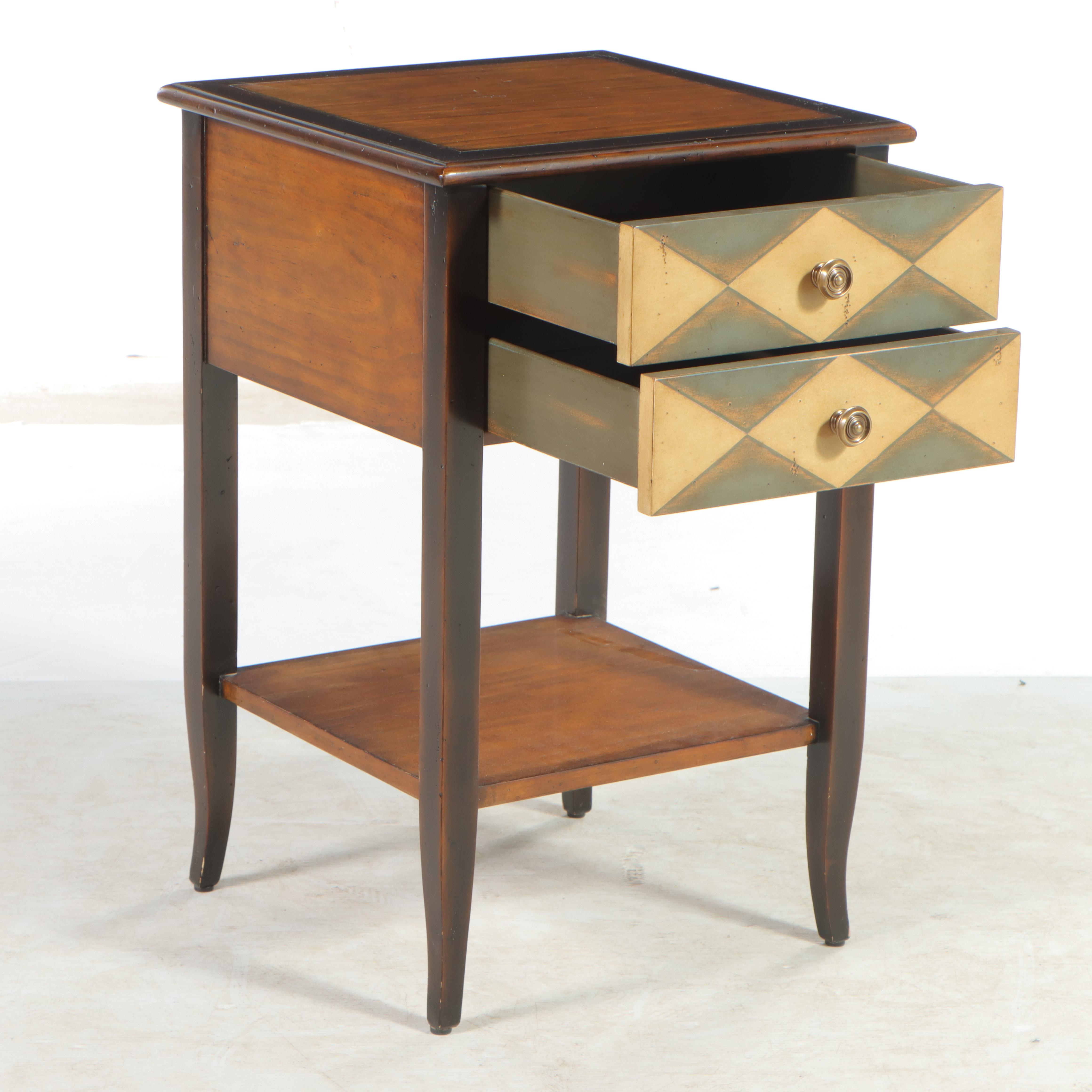 Theodore Alexander "Atelier de la Madeleine" Paint-Decorated Hardwood Side Table