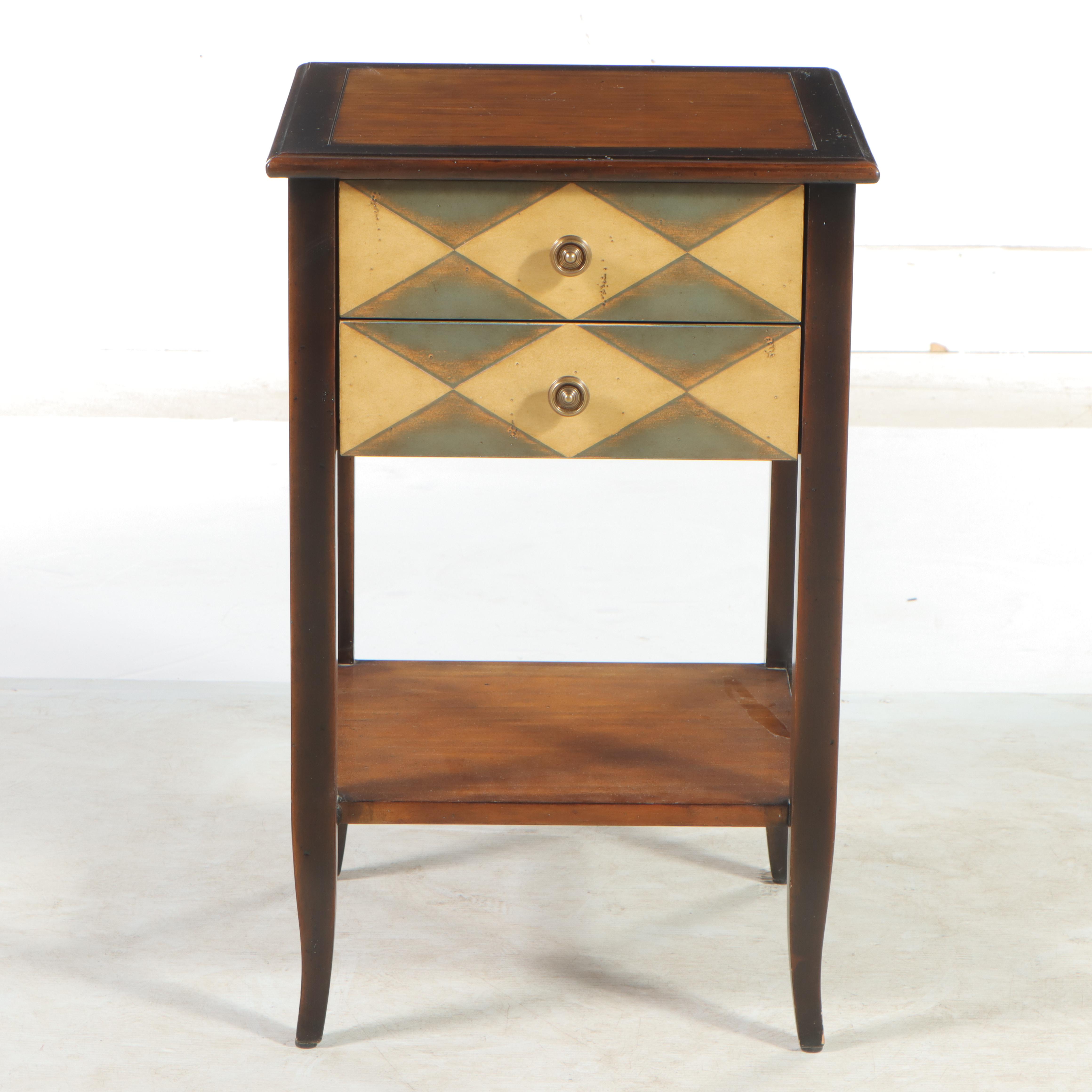 Theodore Alexander "Atelier de la Madeleine" Paint-Decorated Hardwood Side Table