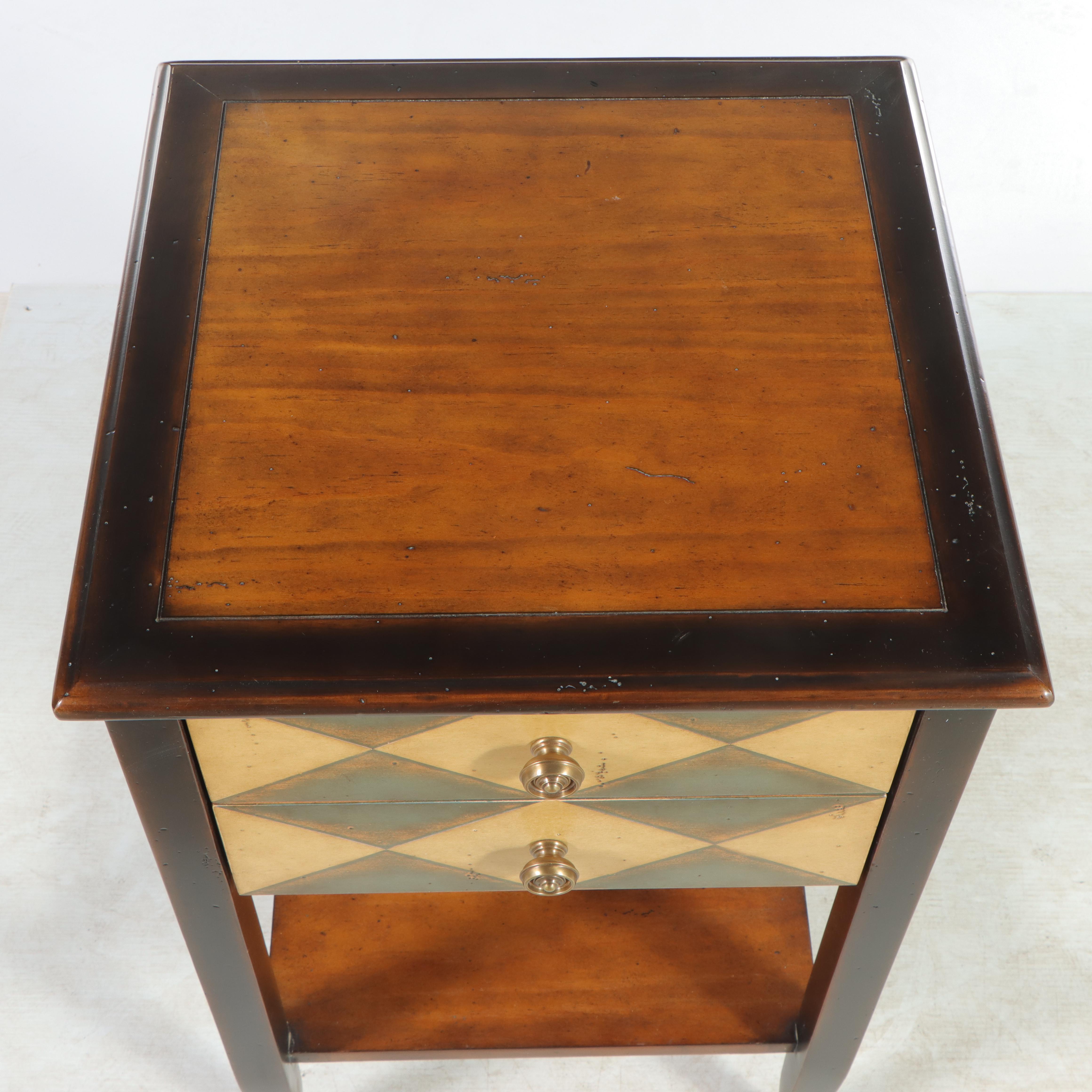 Theodore Alexander "Atelier de la Madeleine" Paint-Decorated Hardwood Side Table