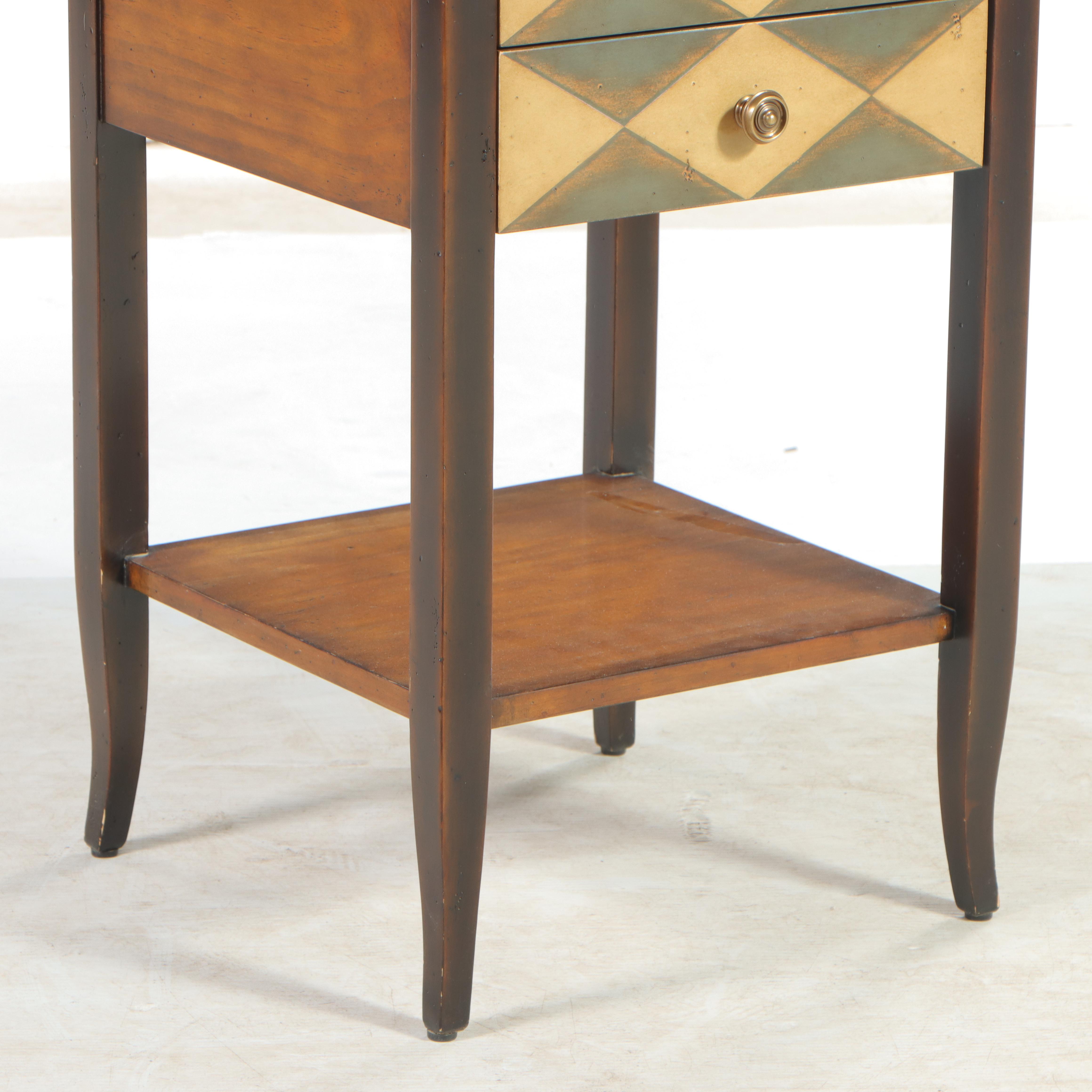 Theodore Alexander "Atelier de la Madeleine" Paint-Decorated Hardwood Side Table