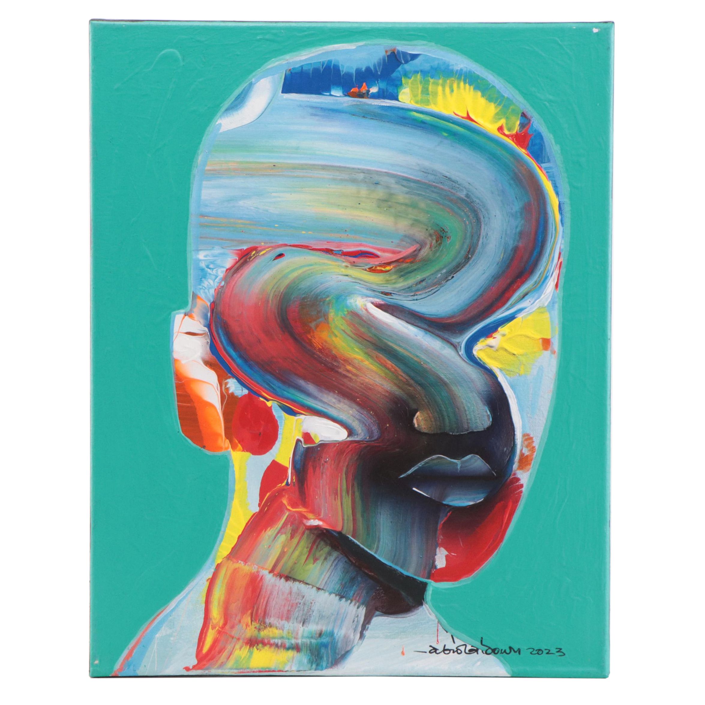 Abiola Idowu Mixed Media Painting "Success is Predictable," 2023