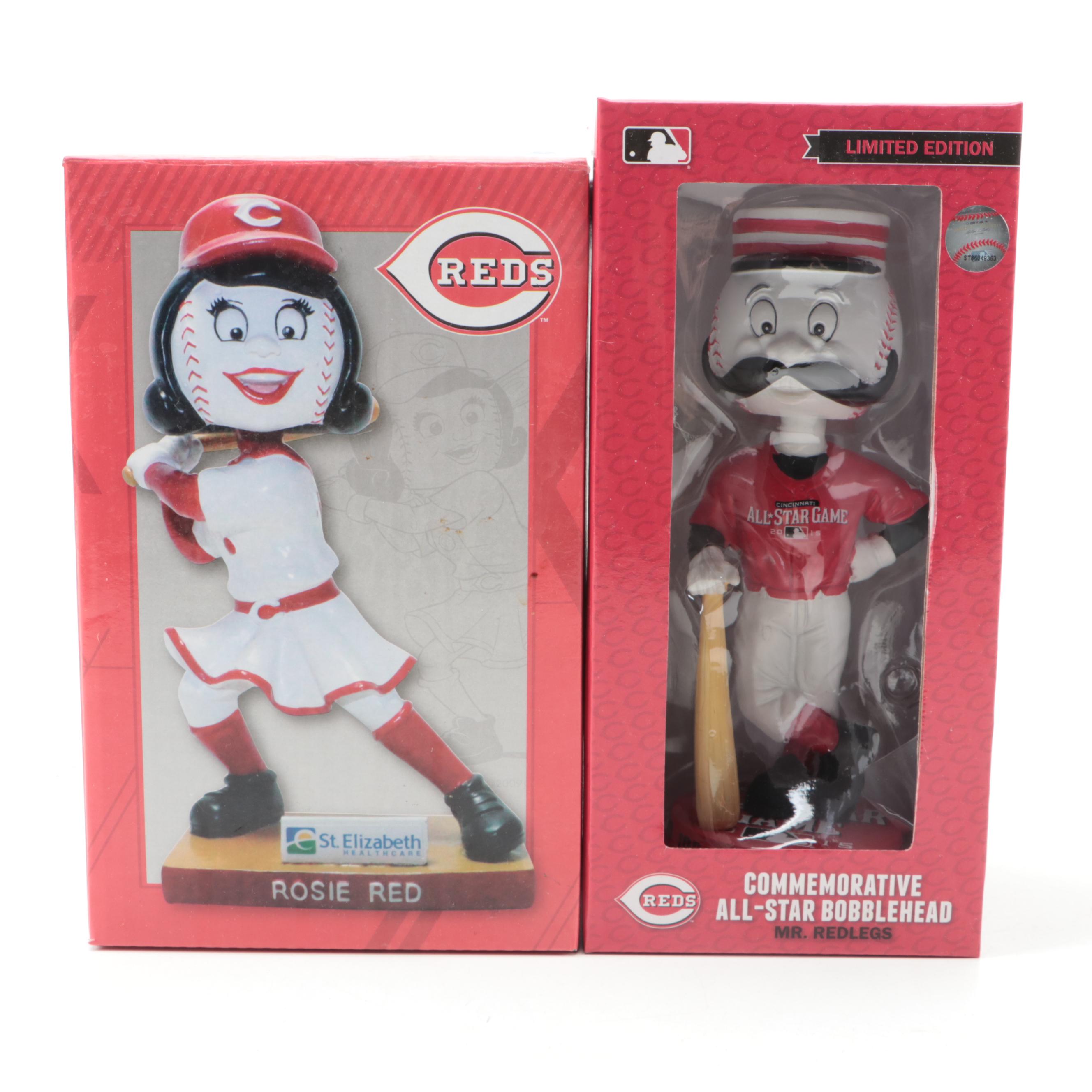 Cincinnati Reds Mr. Redlegs, Vintage Style and More Commemorative Bobbleheads