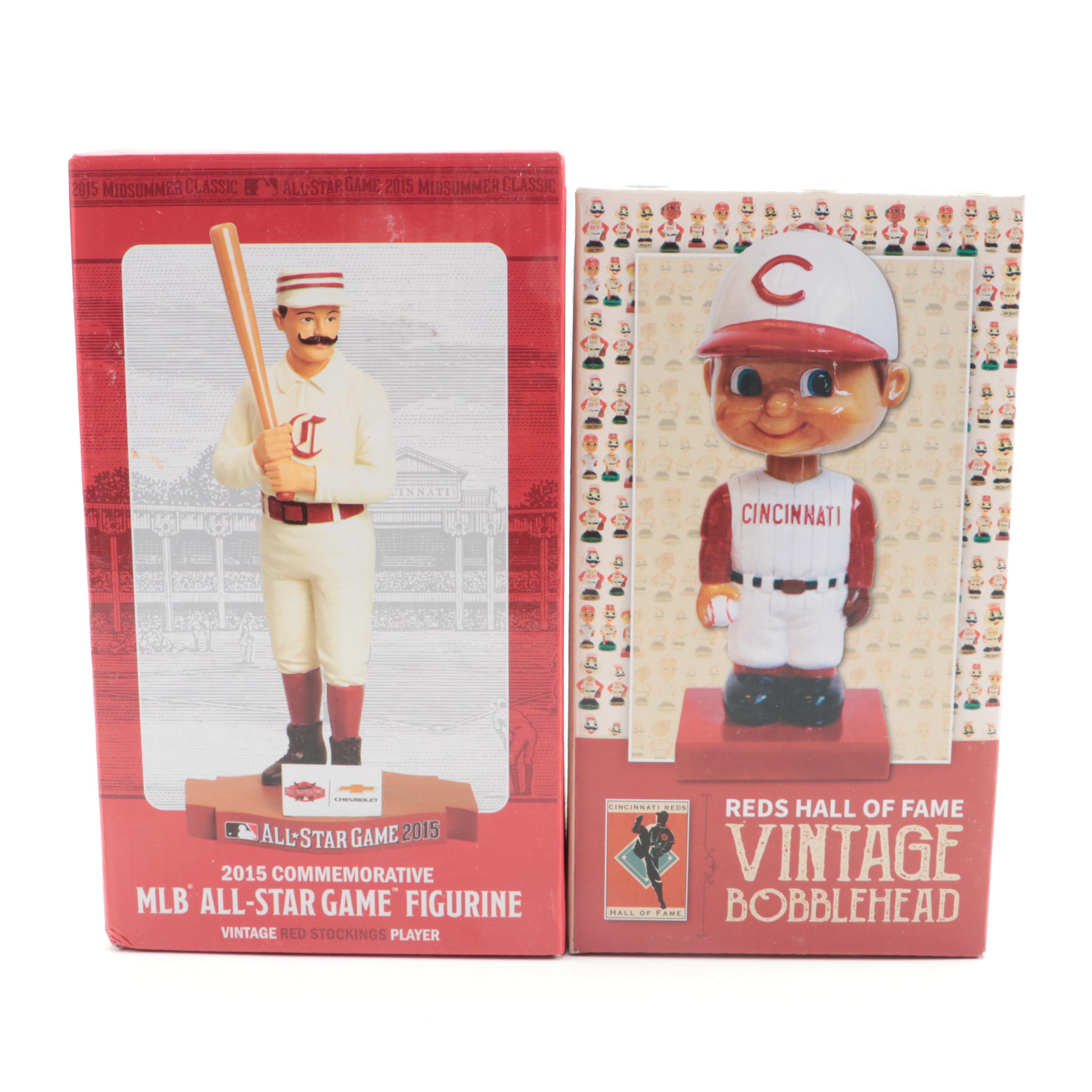 Cincinnati Reds Mr. Redlegs, Vintage Style and More Commemorative Bobbleheads