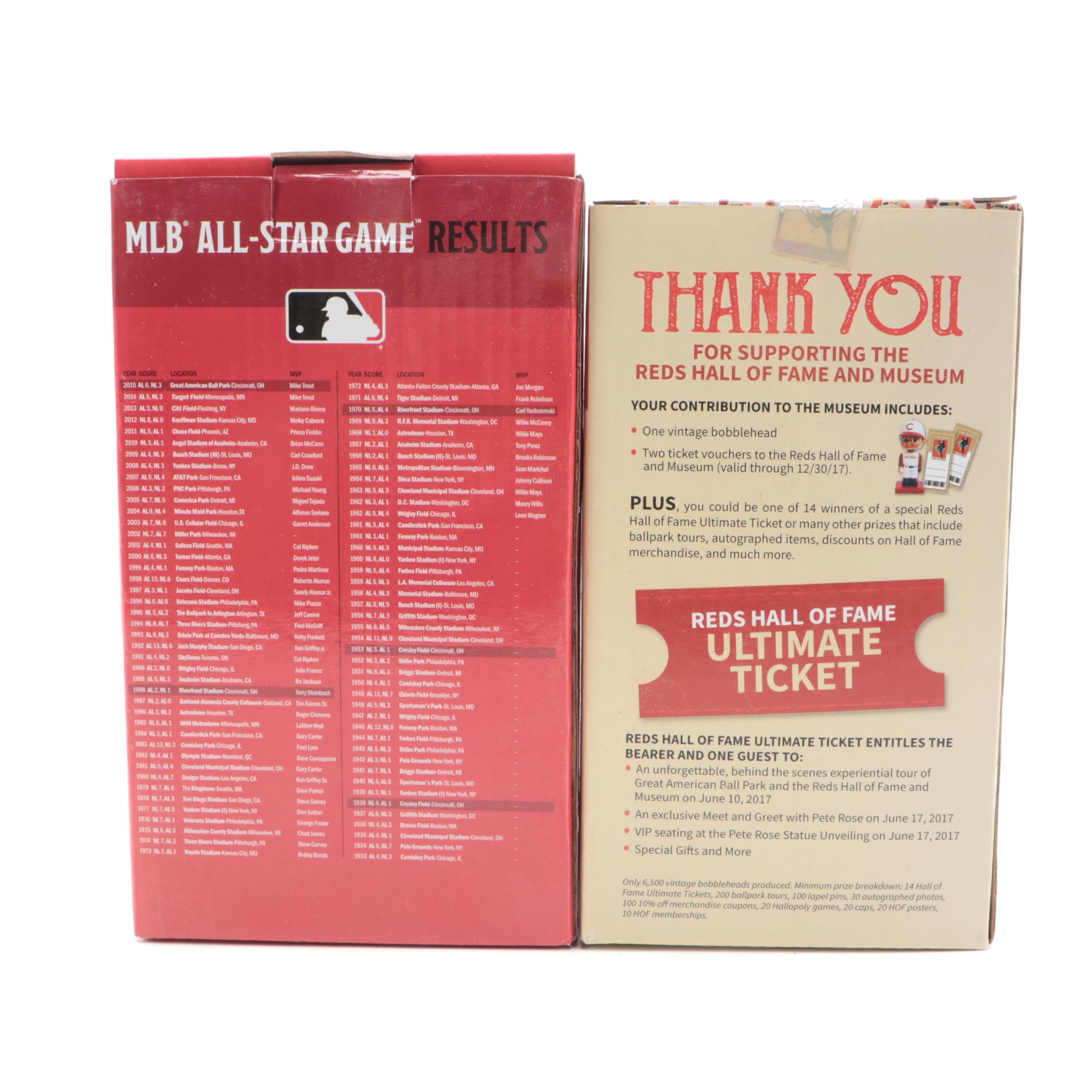 Cincinnati Reds Mr. Redlegs, Vintage Style and More Commemorative Bobbleheads