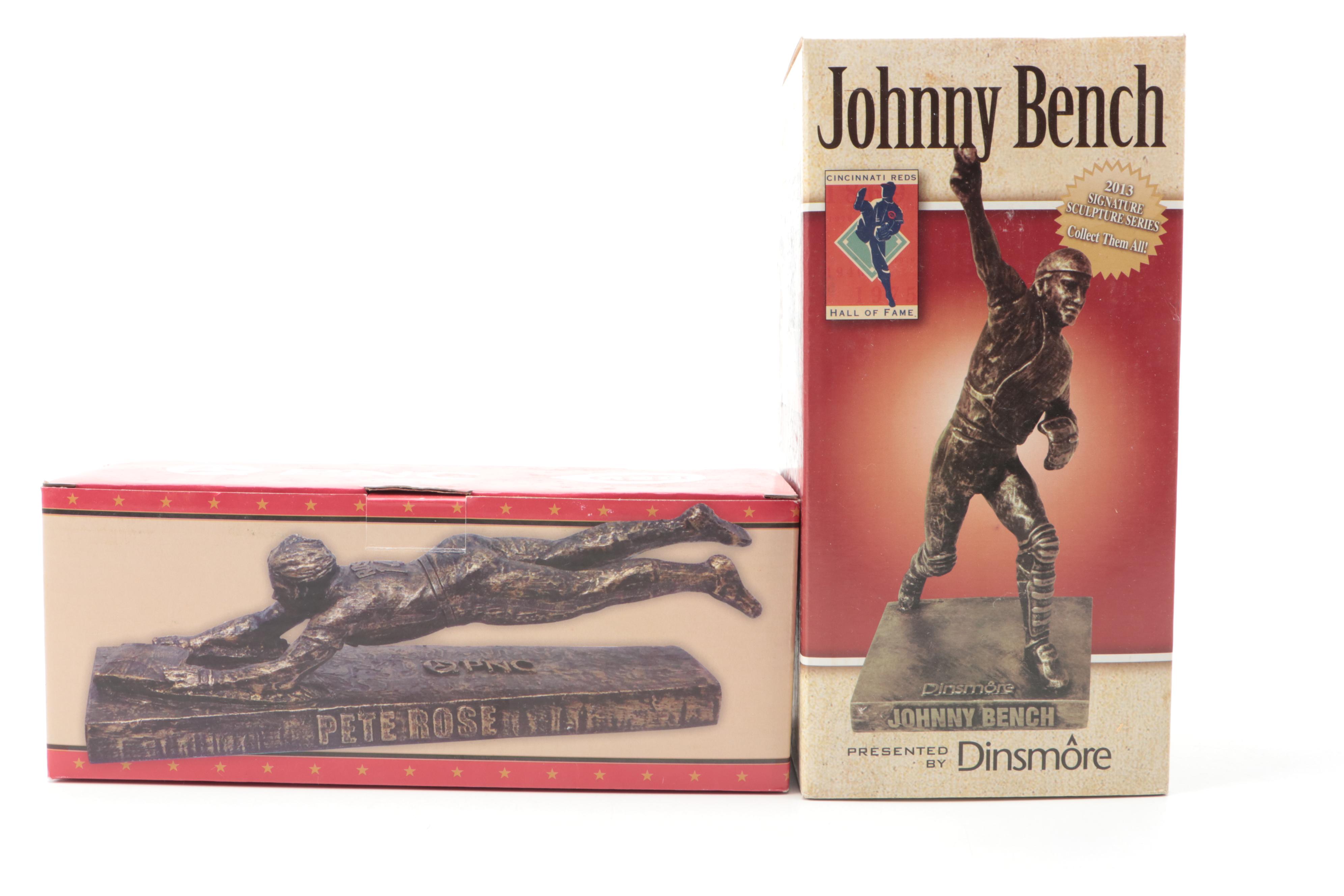 Bronze Pete Rose, Joe Morgan, Johnny Bench and Sparky Anderson Sculptures