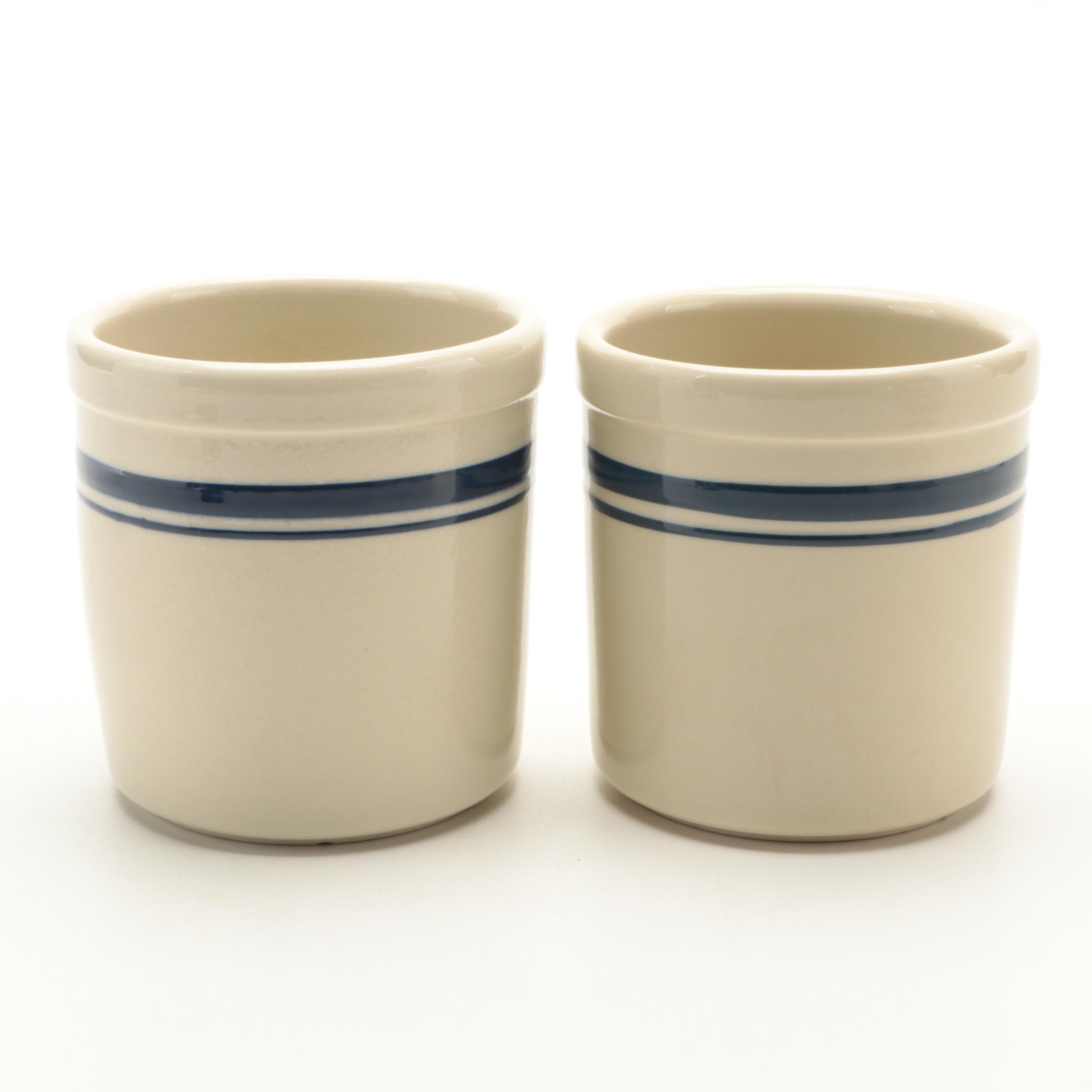 Robinson Ransbottom Pottery Blue Stripe and Other Ohio Pottery Kitchenware