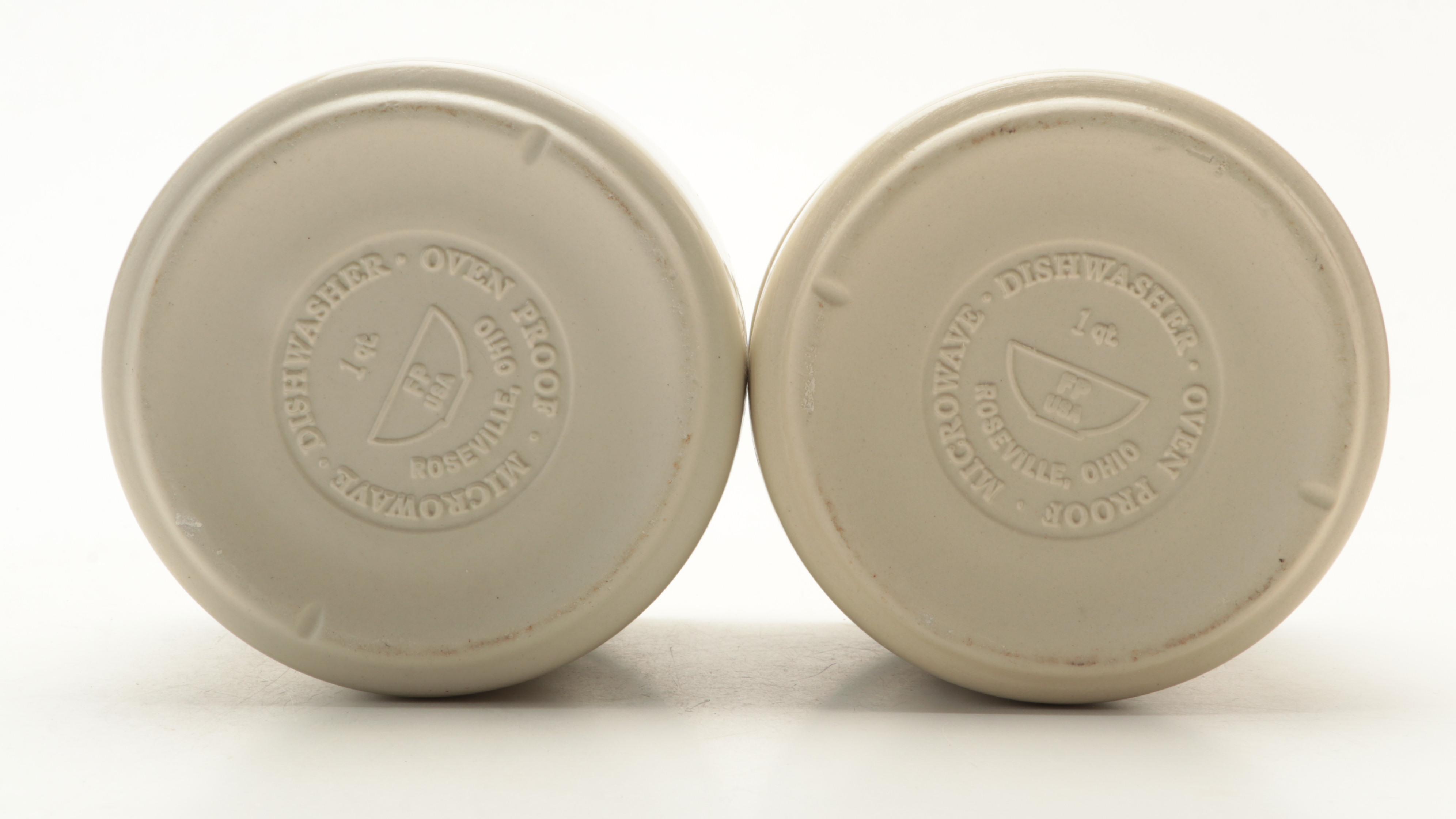 Robinson Ransbottom Pottery Blue Stripe and Other Ohio Pottery Kitchenware