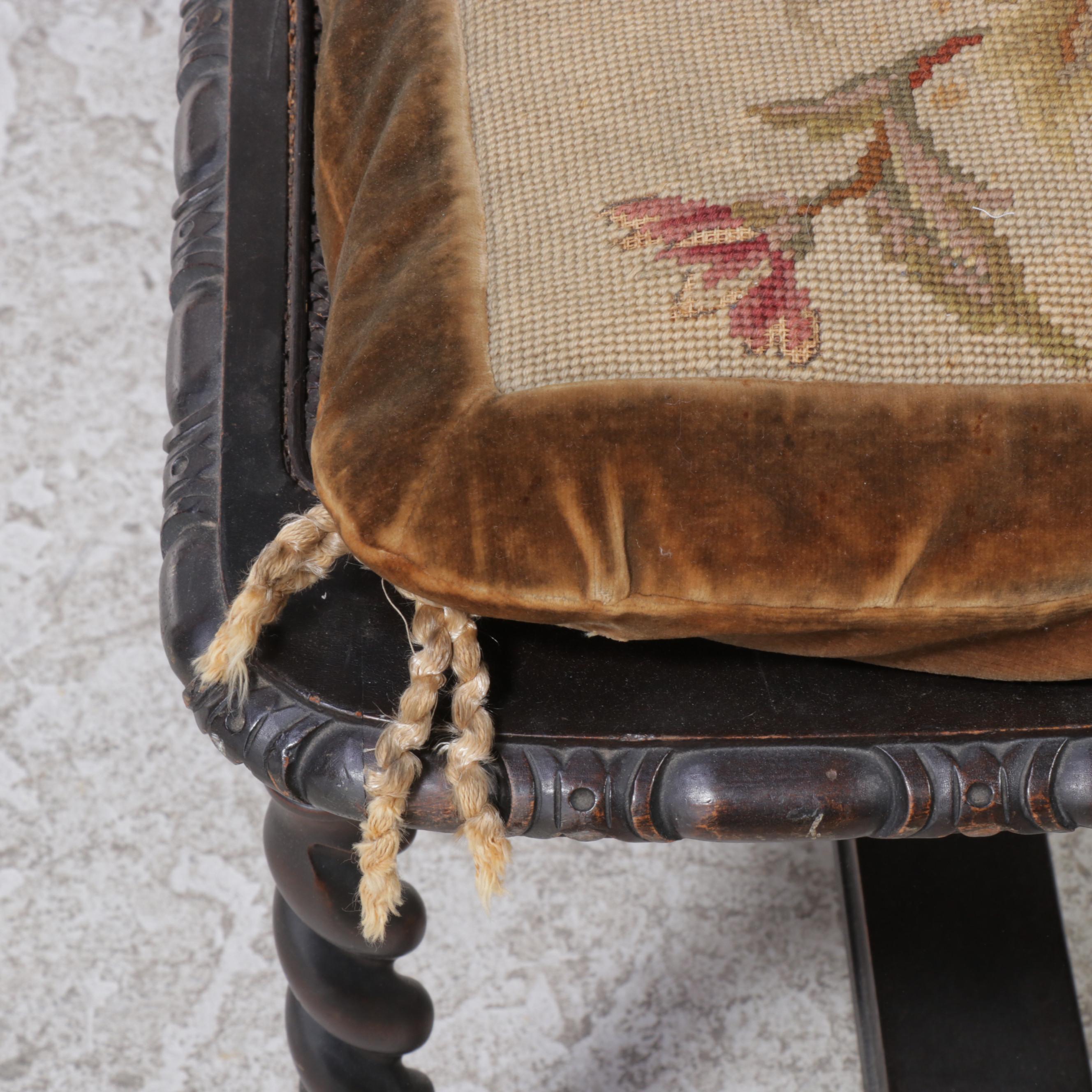 Henshaw's Furniture Jacobean Style Walnut Bench, Early to Mid 20th Century