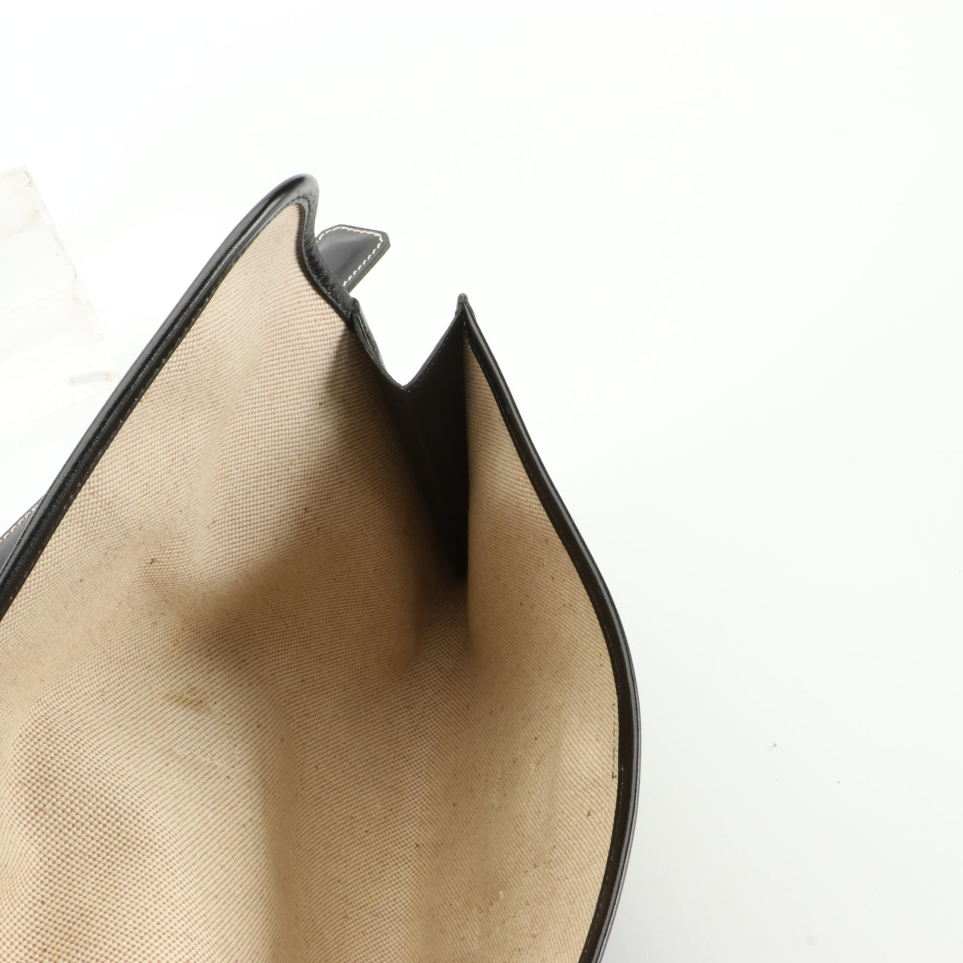 Hermès Jige Elan 29 Clutch PM in Black Box Calf Leather