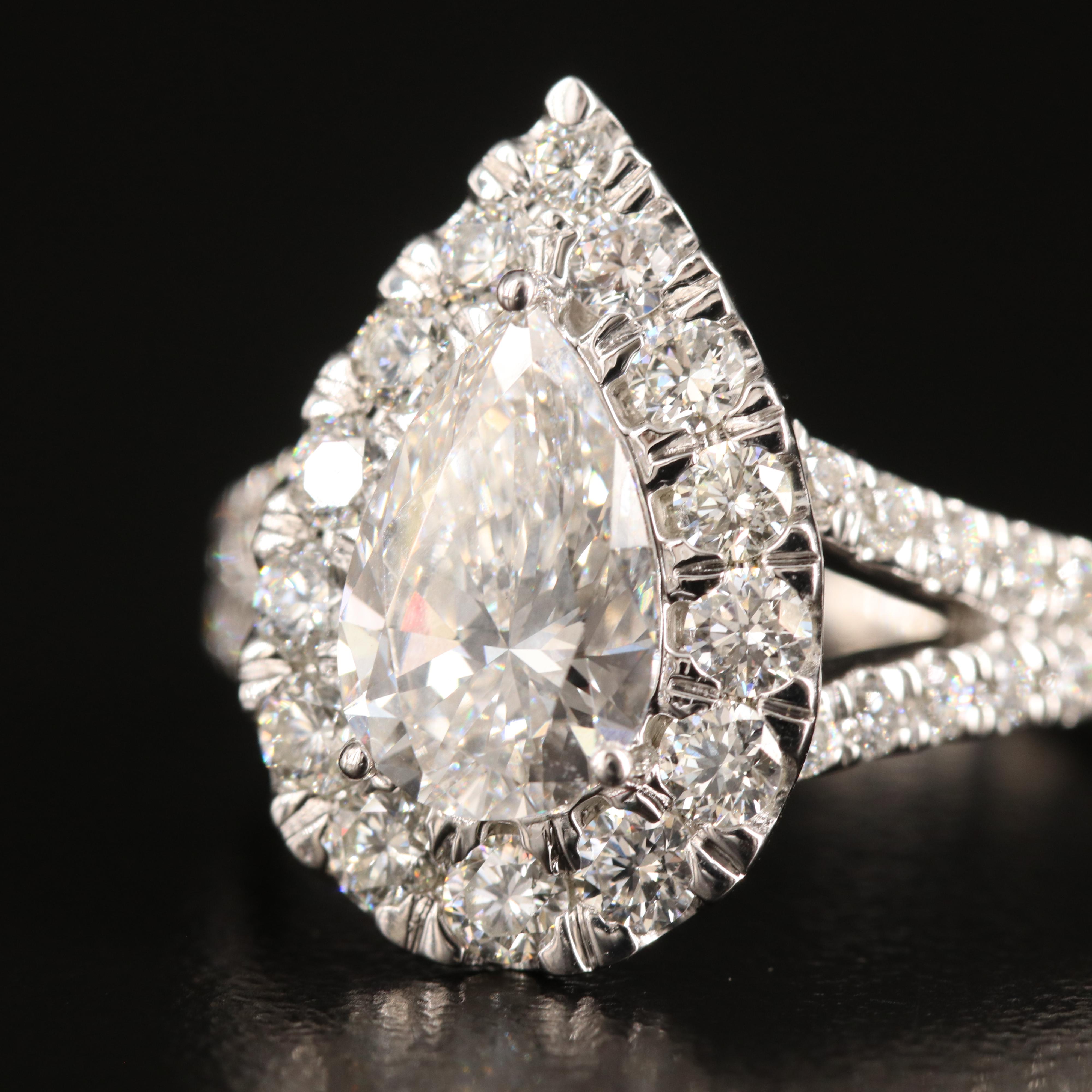 14K 2.75 CTW Lab Grown Diamond Ring with Online Digital IGI Report