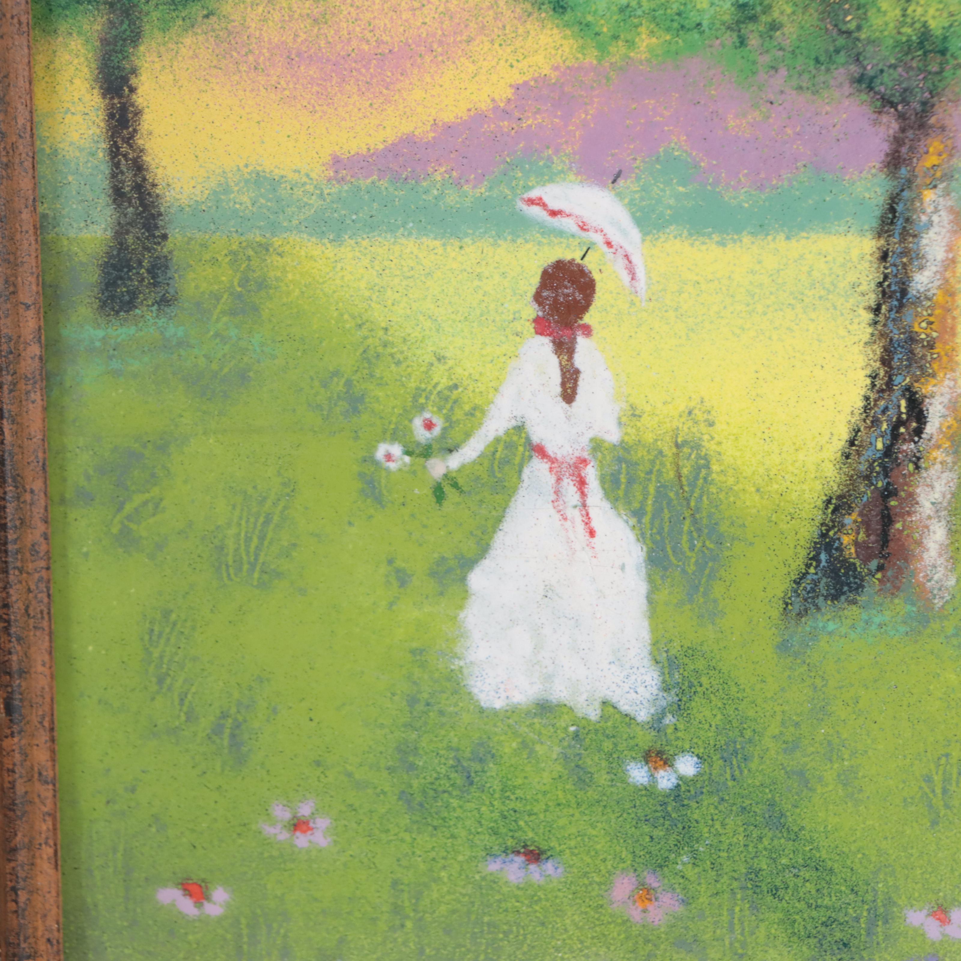 Jean Lucey Enamel Painting on Copper