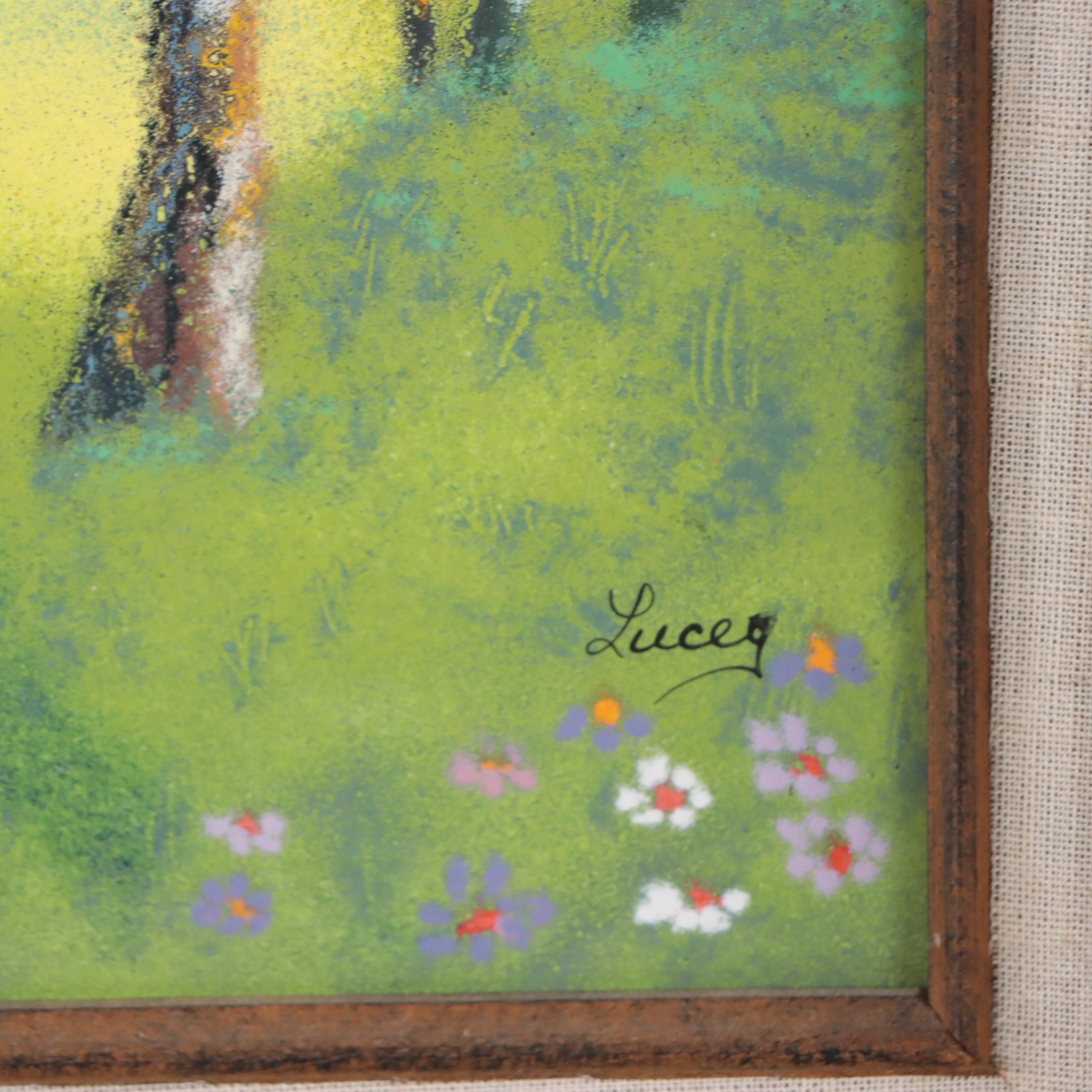 Jean Lucey Enamel Painting on Copper